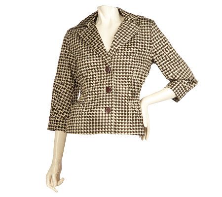 Joan Rivers Signature Houndstooth Jacket - QVC.com