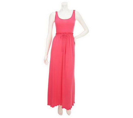 Carol Wior Comfy Maxi Tie Front Dress with Drawstring Waist - Page 1 ...