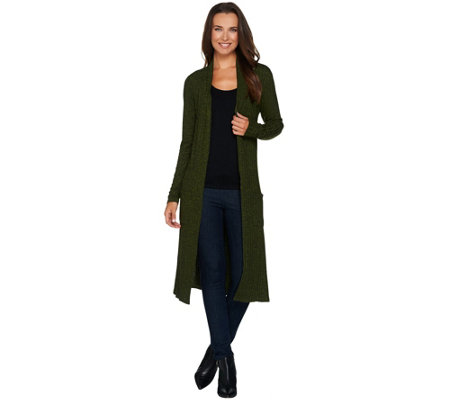 Lisa Rinna Collection Petite Open Front Duster Cardigan