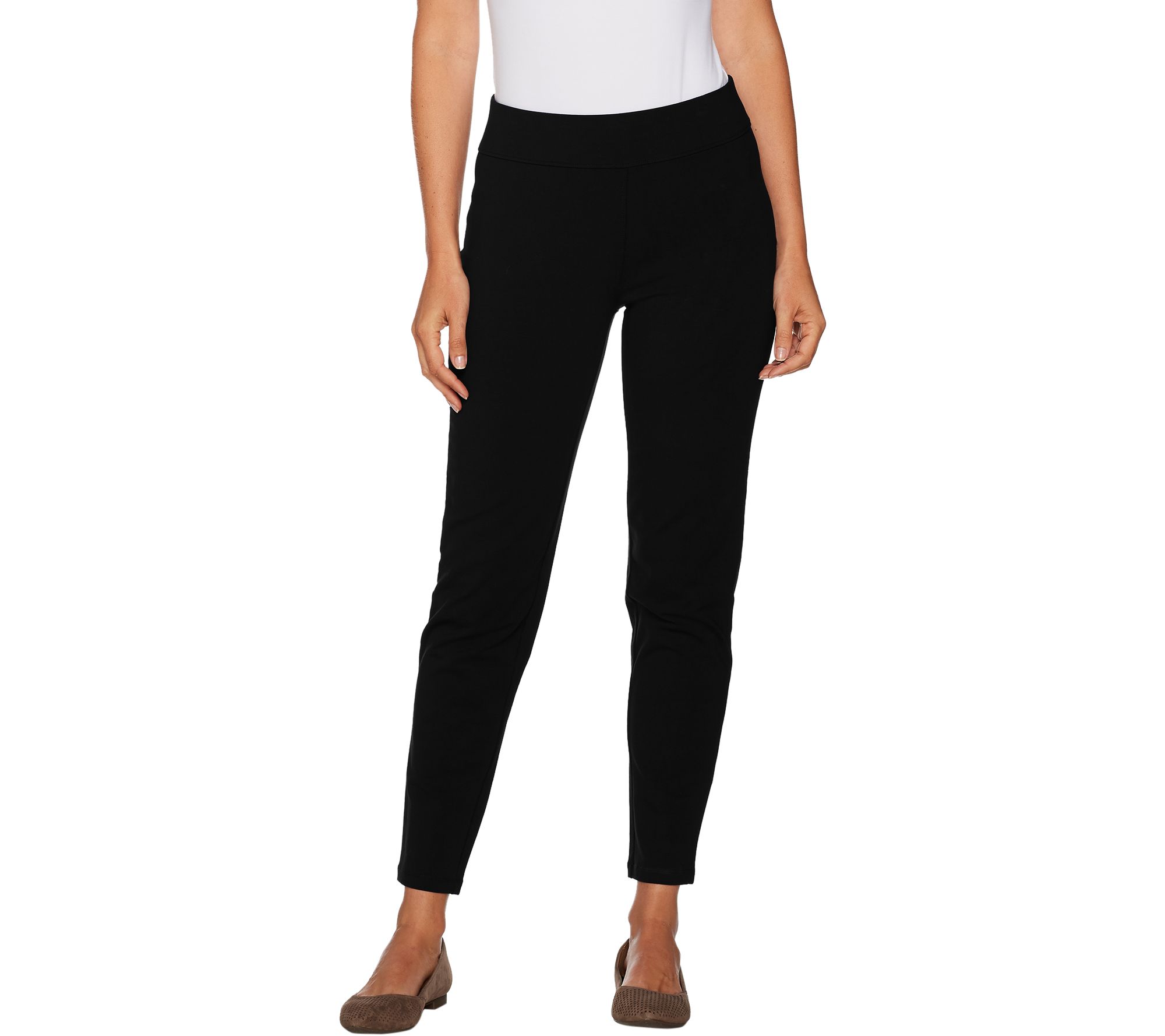 "As Is" Susan Graver Regular Premium Stretch Slim Leg Pull- On Pants