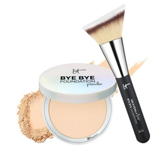 IT Cosmetics Bye Bye Foundation Hydrating Powder w/ Brush - A350229