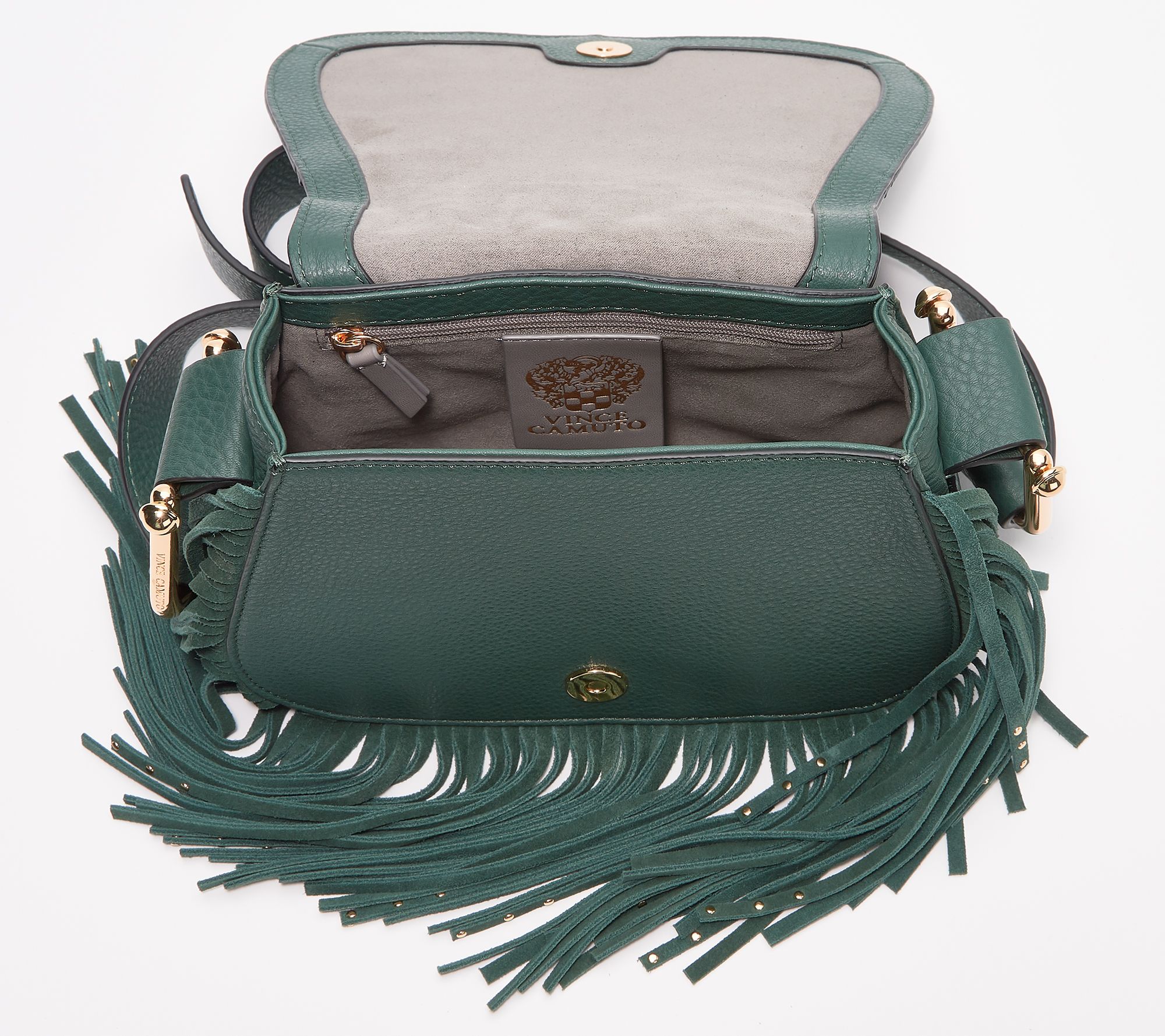 Vince Camuto Leather Crossbody Bag with Fringe Tal