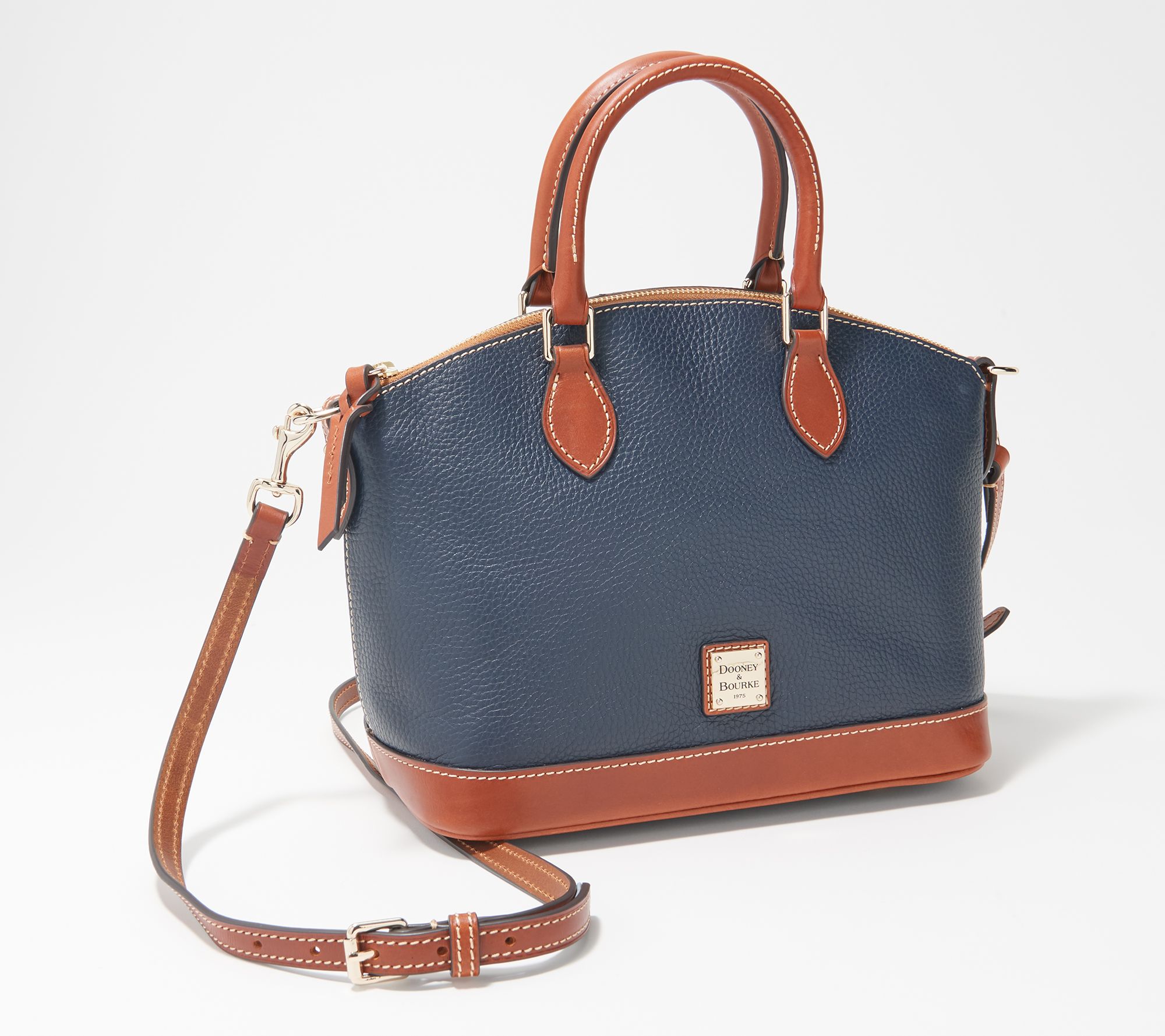 Dooney & Bourke Pebble Leather Darcy Satchel - QVC.com