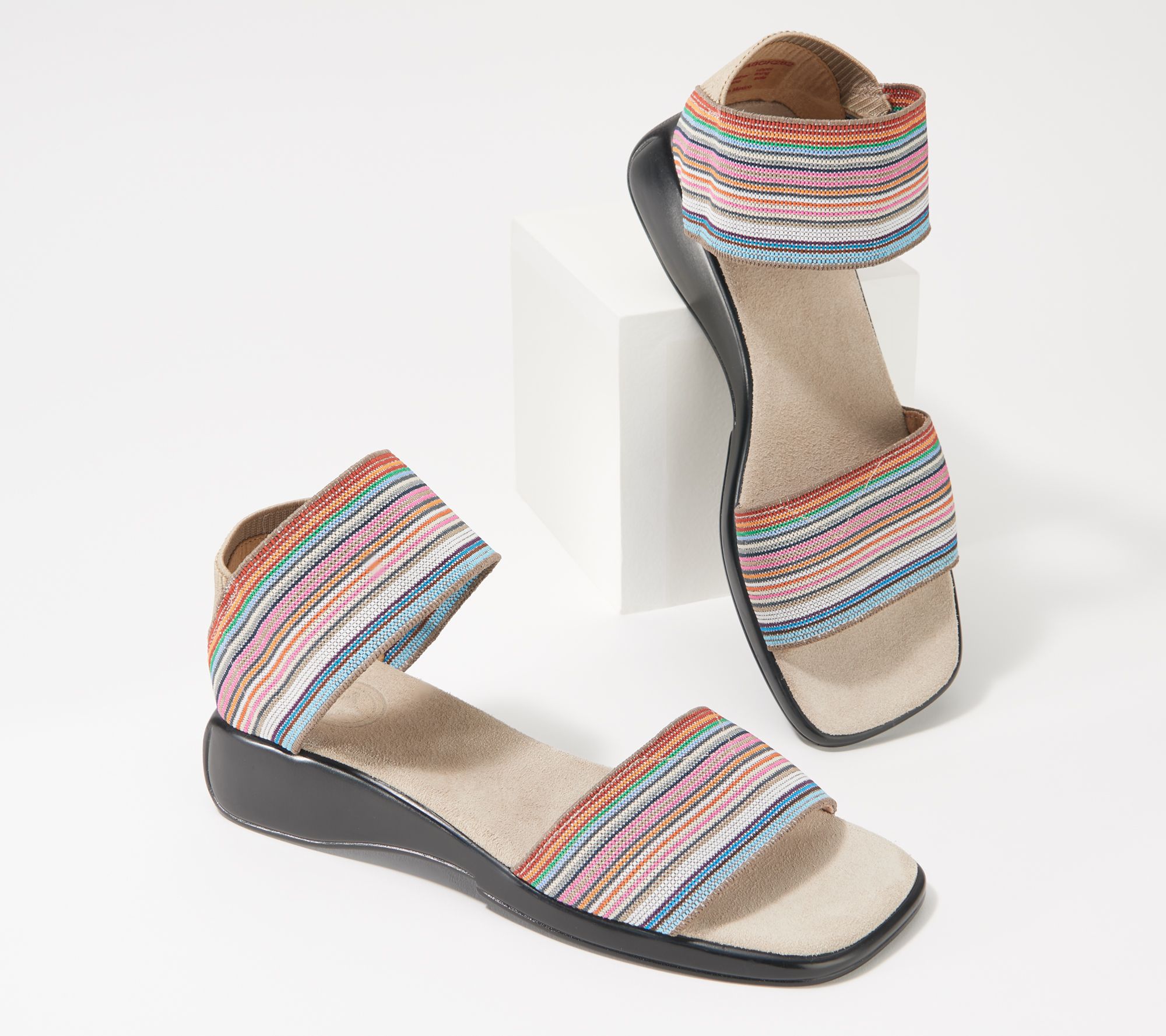 Charleston Shoe Co. Stretch Sandals - Forsyth - QVC.com