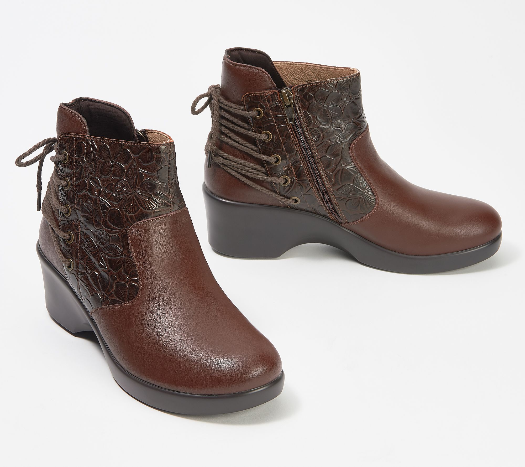 alegria leather ankle boots