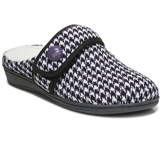 Vionic Quilted Adjustable Strap Slippers - Carlin