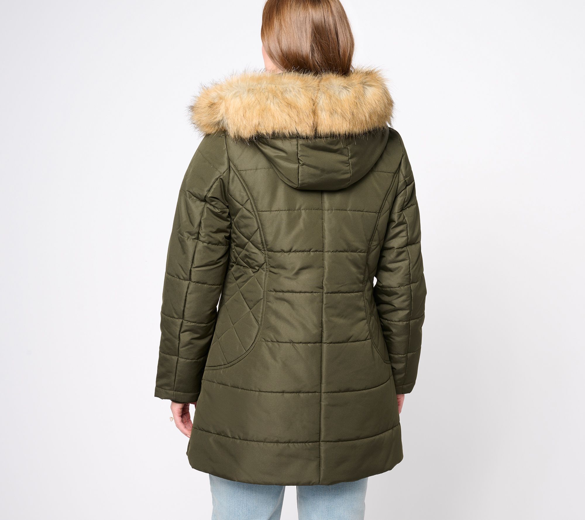 Wrap Puffer Jacket Autumn Quilted Padded Coat V Neck Quilted 