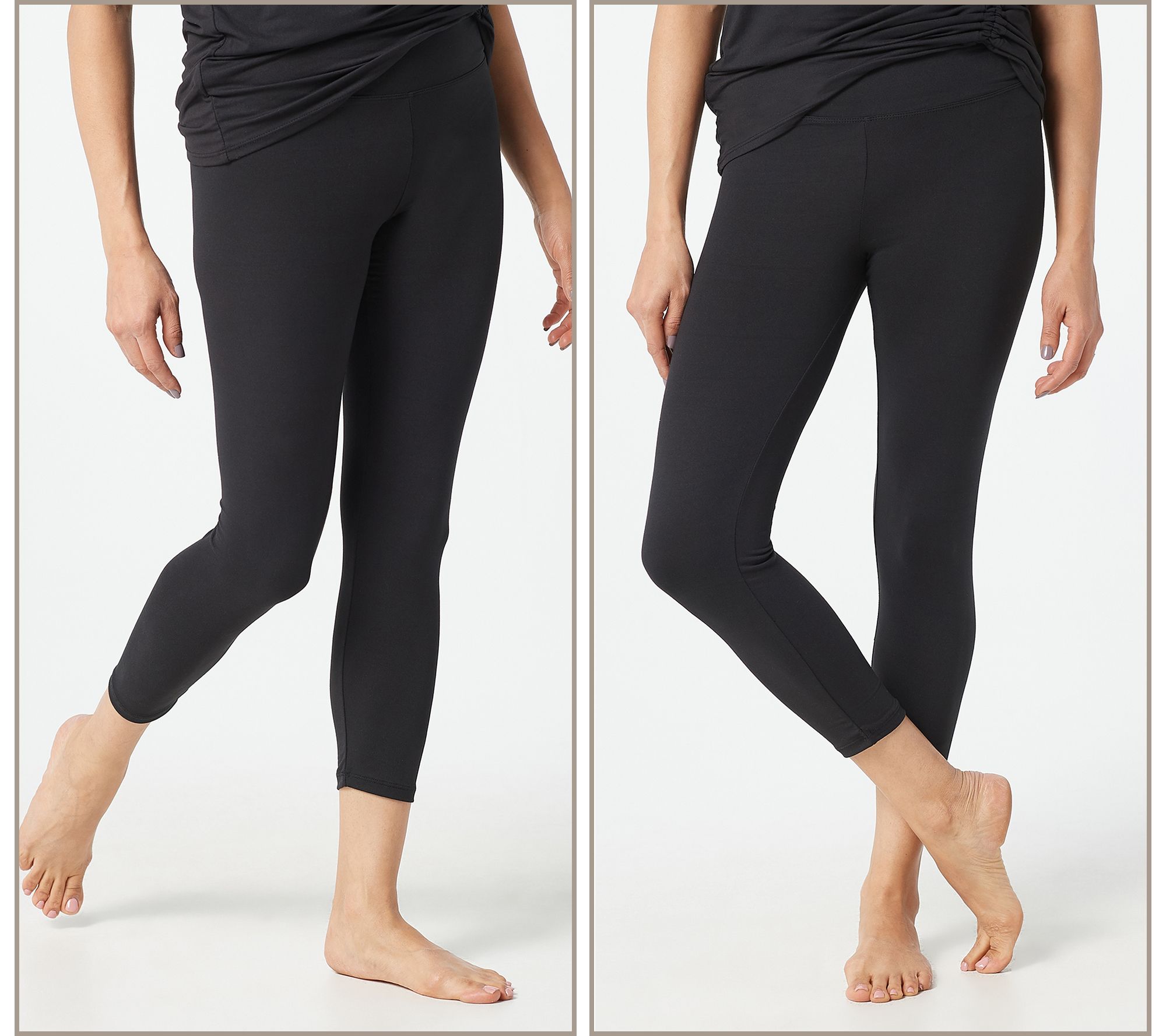 Cuddl Duds Women Flecewear Stretch Legging Pack of 2 Charcoal/Plaid X-Small  Size