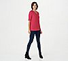 Susan Graver Burnour Jacquard Knit Elbow-Sleeve Fully-Lined Top, 2 of 3
