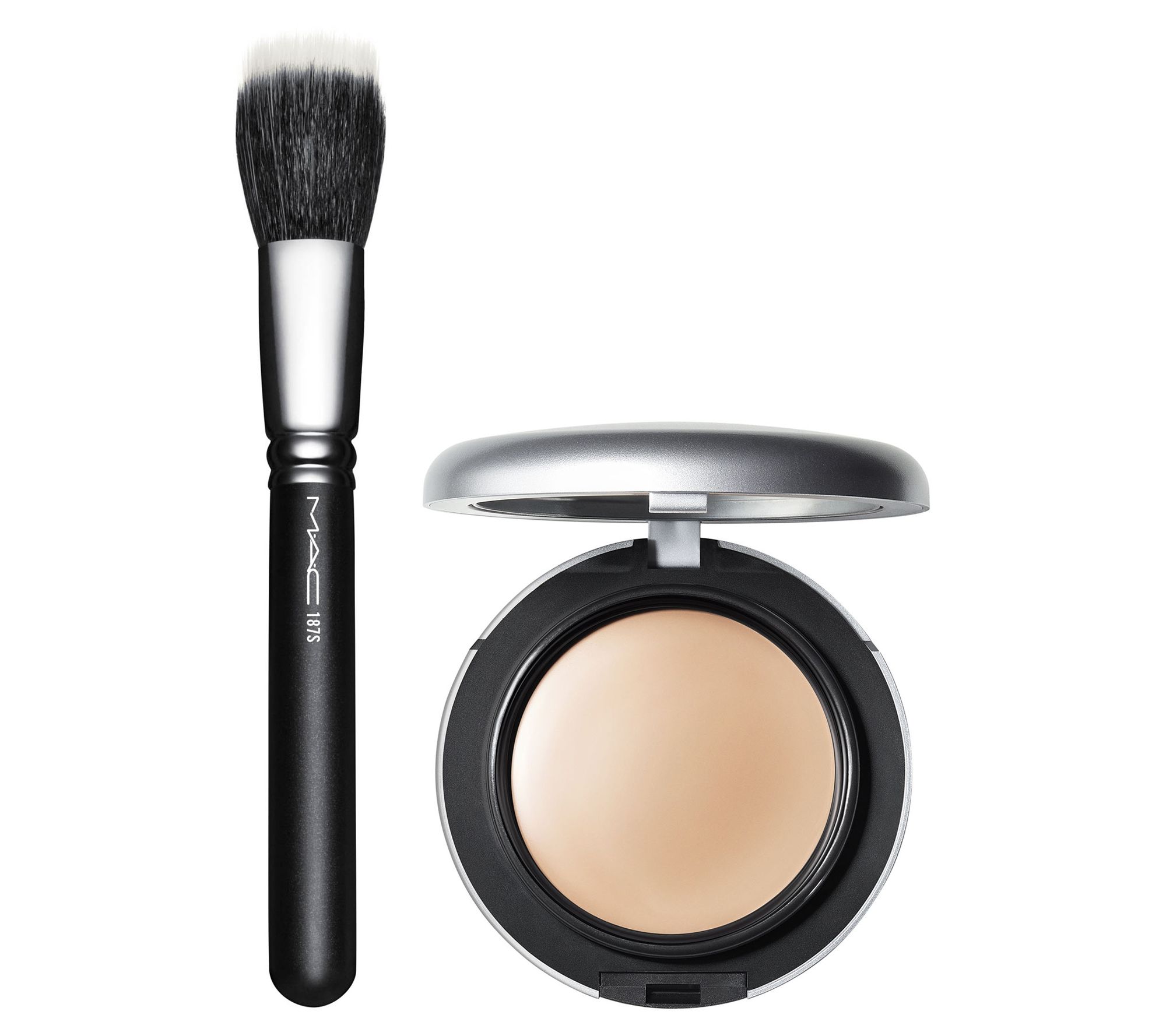 MAC Cosmetics Studio Fix Tech Cream-to-Powder Foundation w/ #187 Brush -  