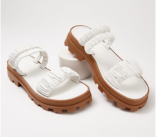 Schutz Leather Sporty Slide Sandals - Lirah