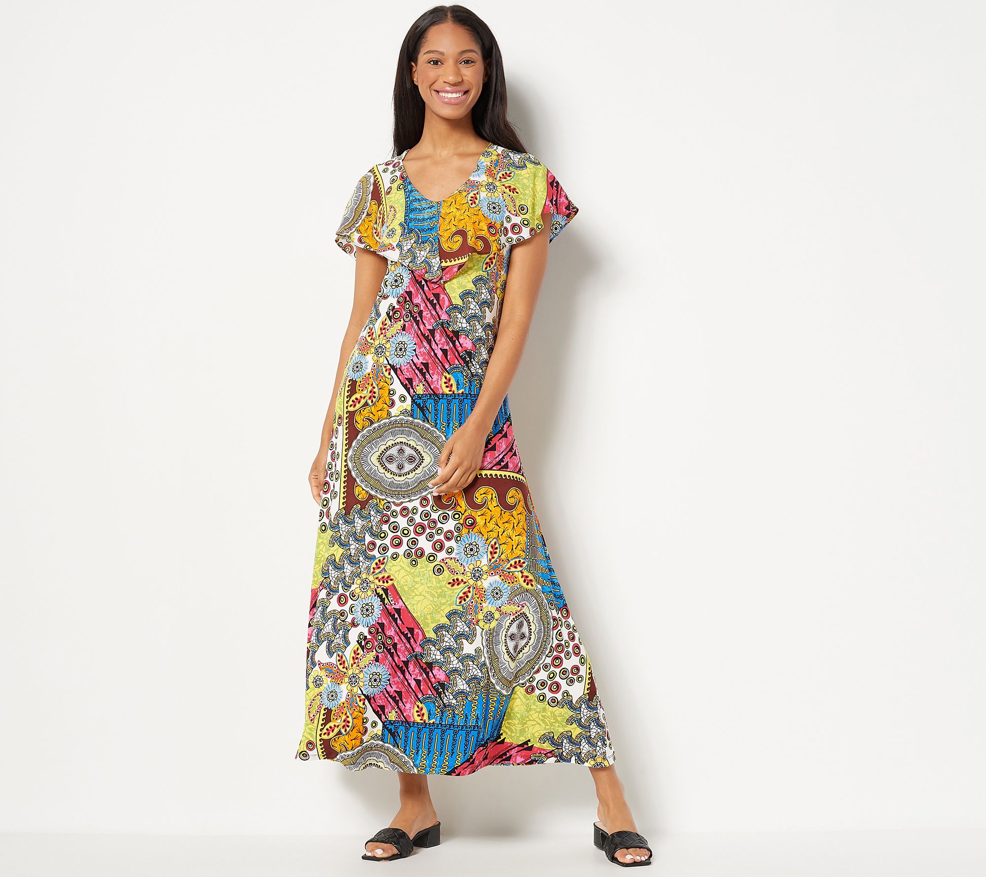 qvc renee maxi dress