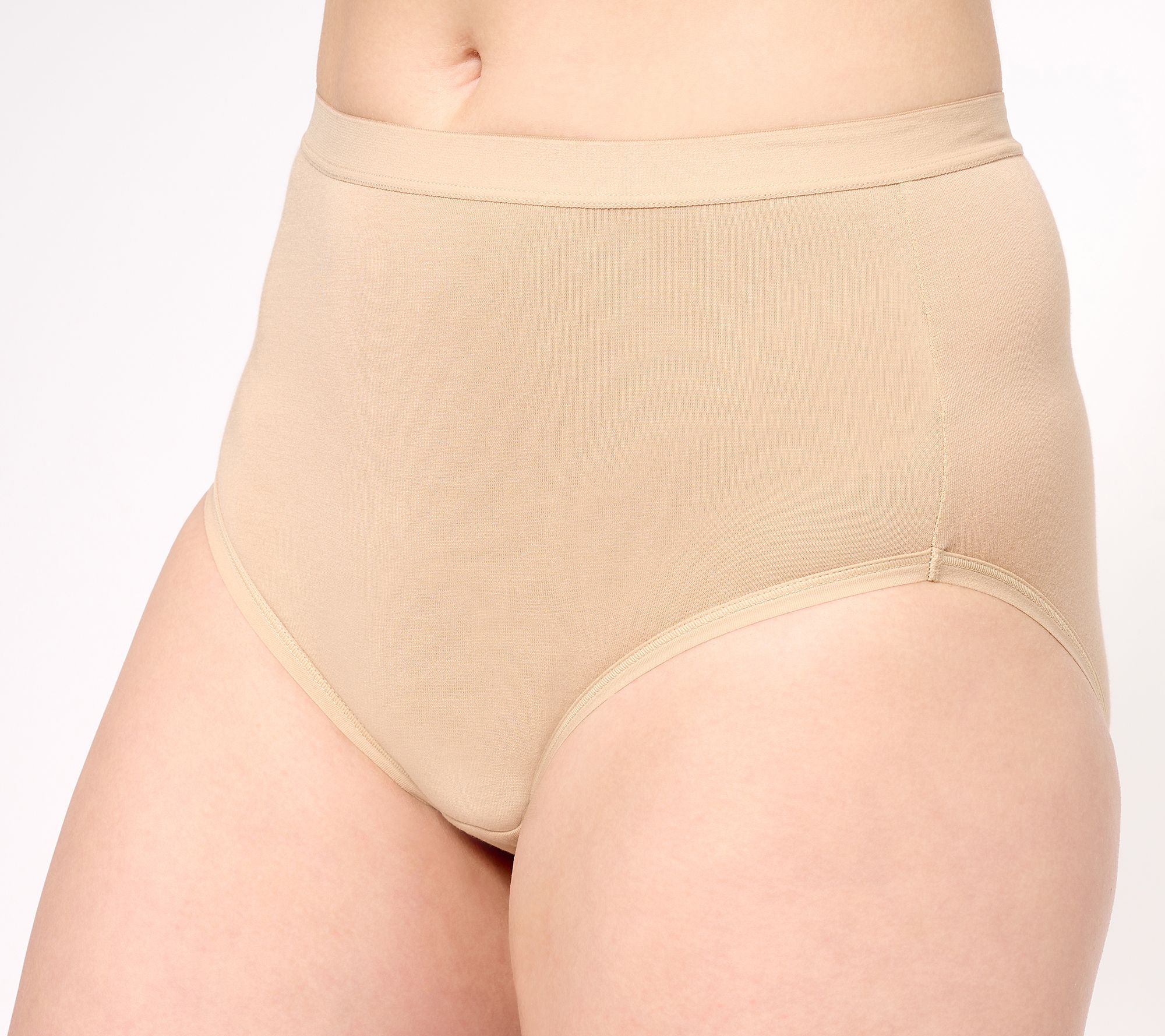Just My Size - Women's 5 Pack Cotton Hi-Cut Brief Panties Size 9 (14-16)