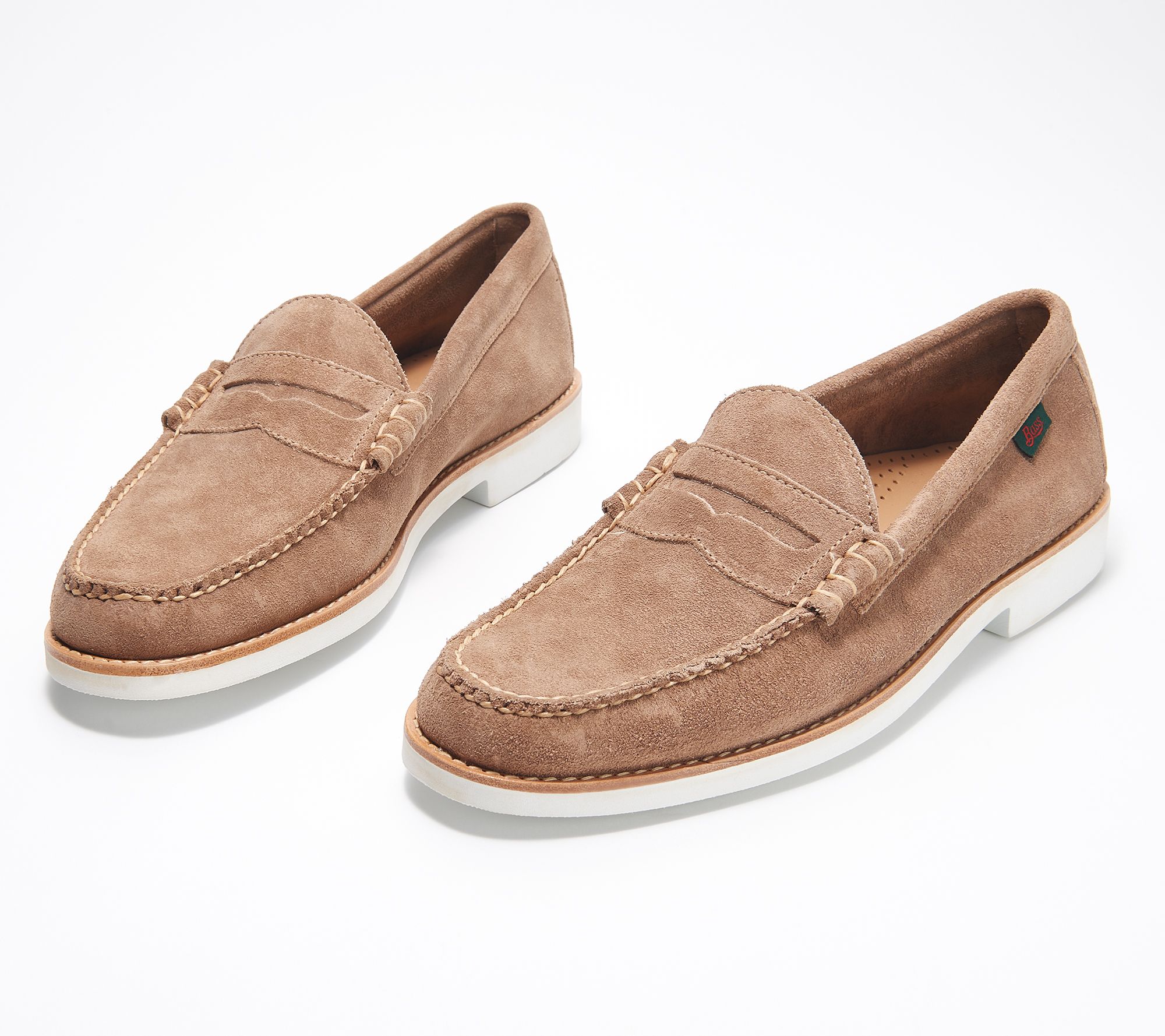 G.H. Bass Originals Weejuns Penny Loafers - Larson Suede - QVC.com