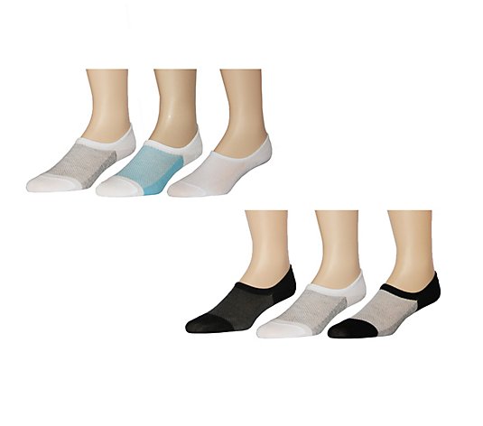 Alexander Julian S/6 Men's Cotton Mesh Liner Socks - Blue