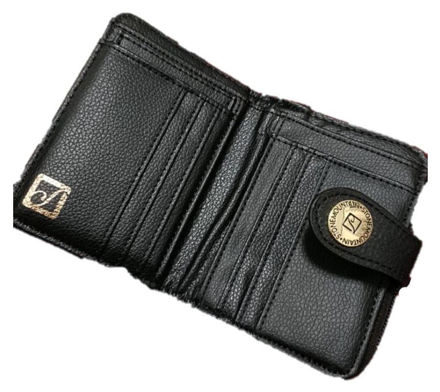 Stone Mountain Leather Paisley Bifold Wallet-Black Tan 