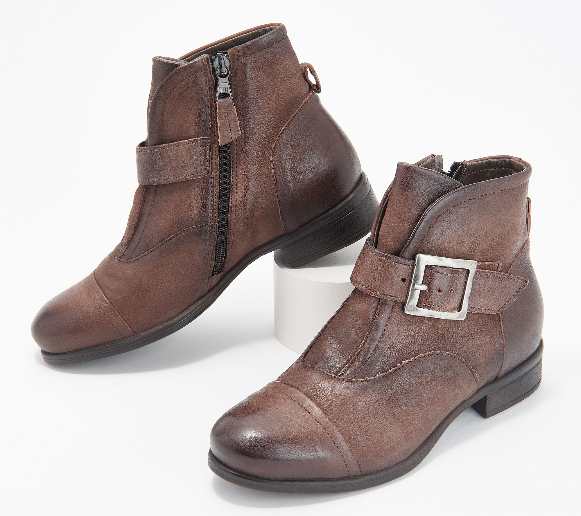 Miz Mooz Leather Side-Tie Ankle Boots - Baxter 