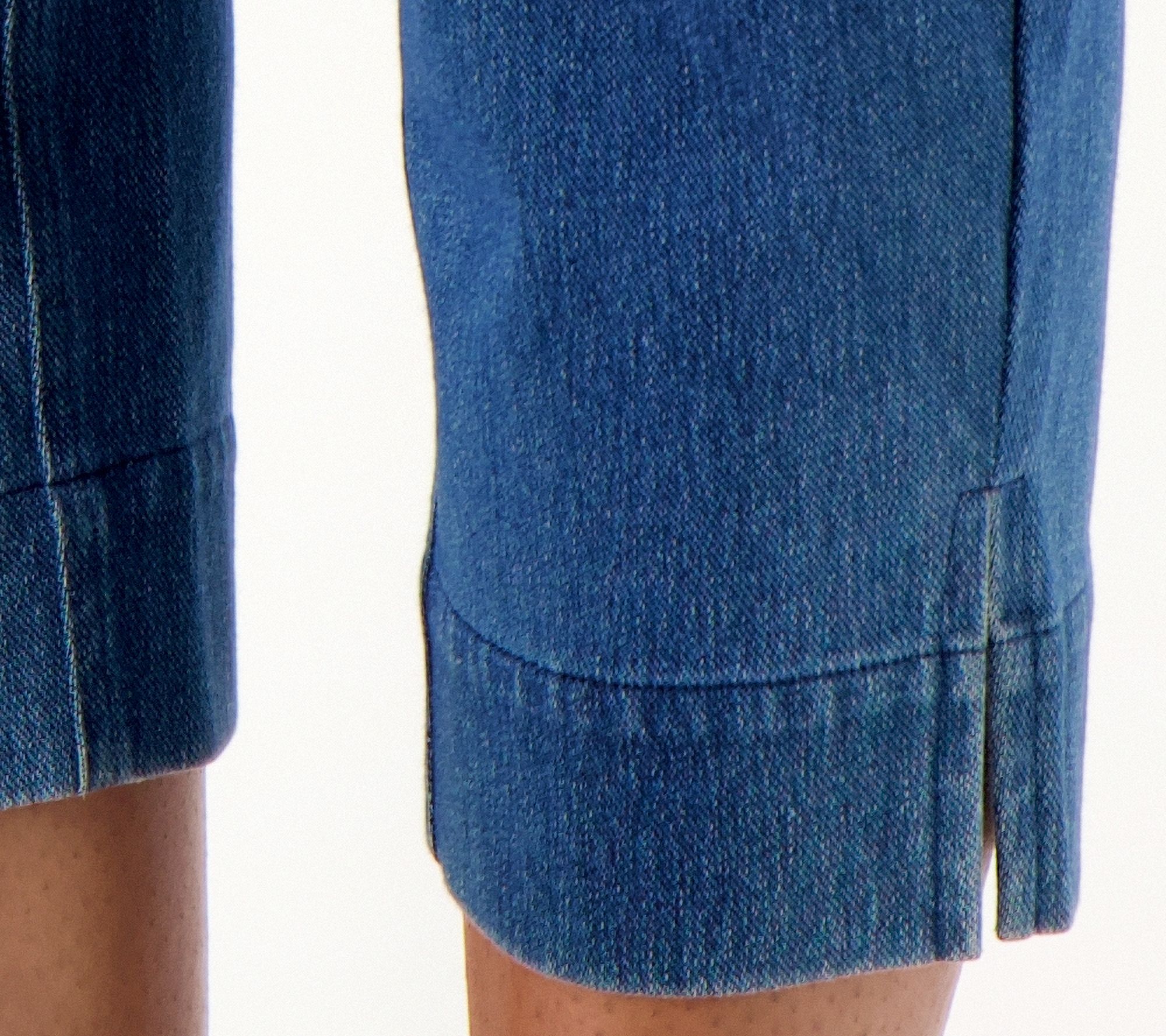 Denim&Co, Pants & Jumpsuits, Denim Co Womens Plus Sz Pants X Comfy Knit  Air Straightcrop Blue A61629