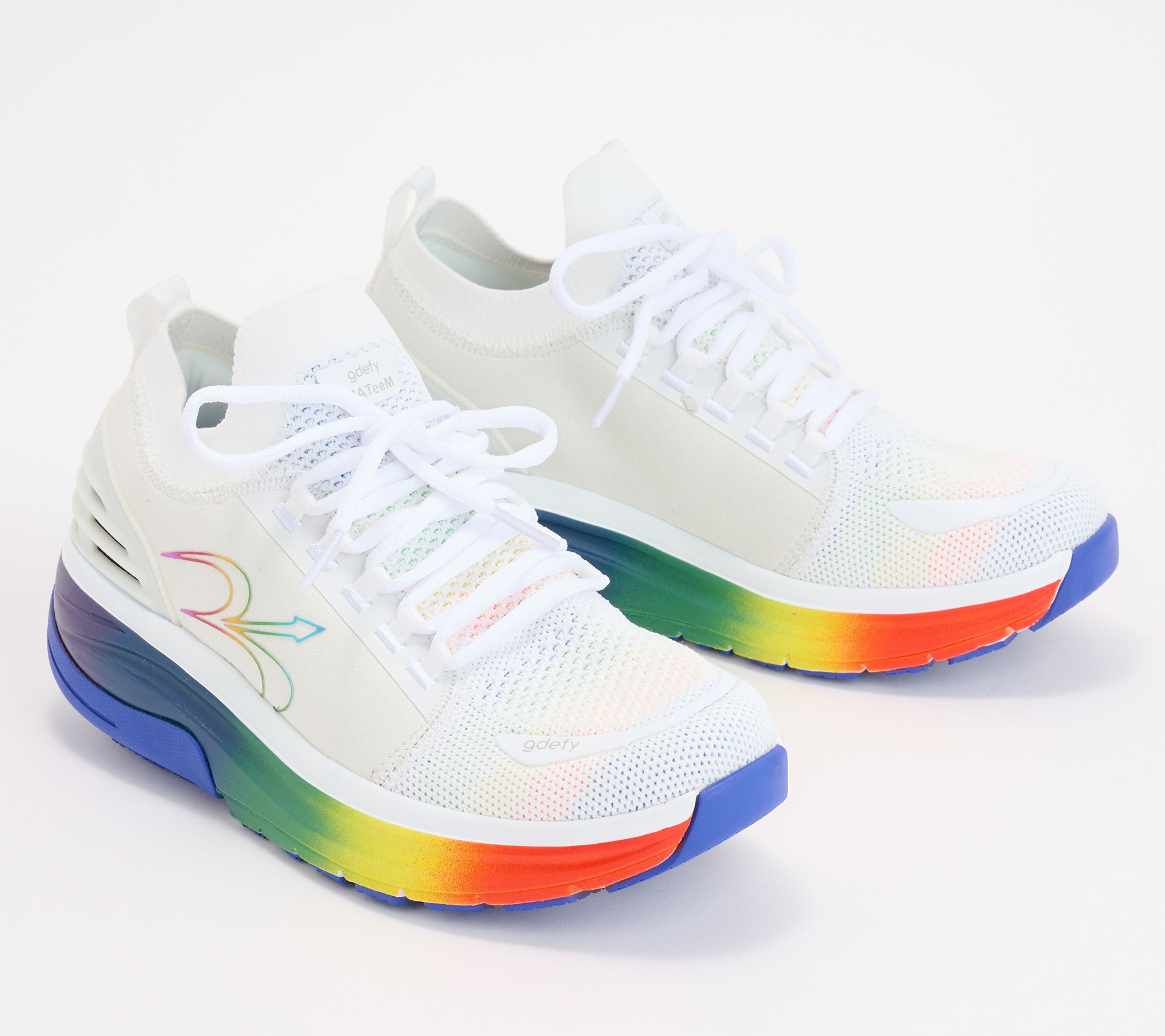 GDEFY VersoShock Orthotic Rainbow Sneaker - MATeeM - QVC.com