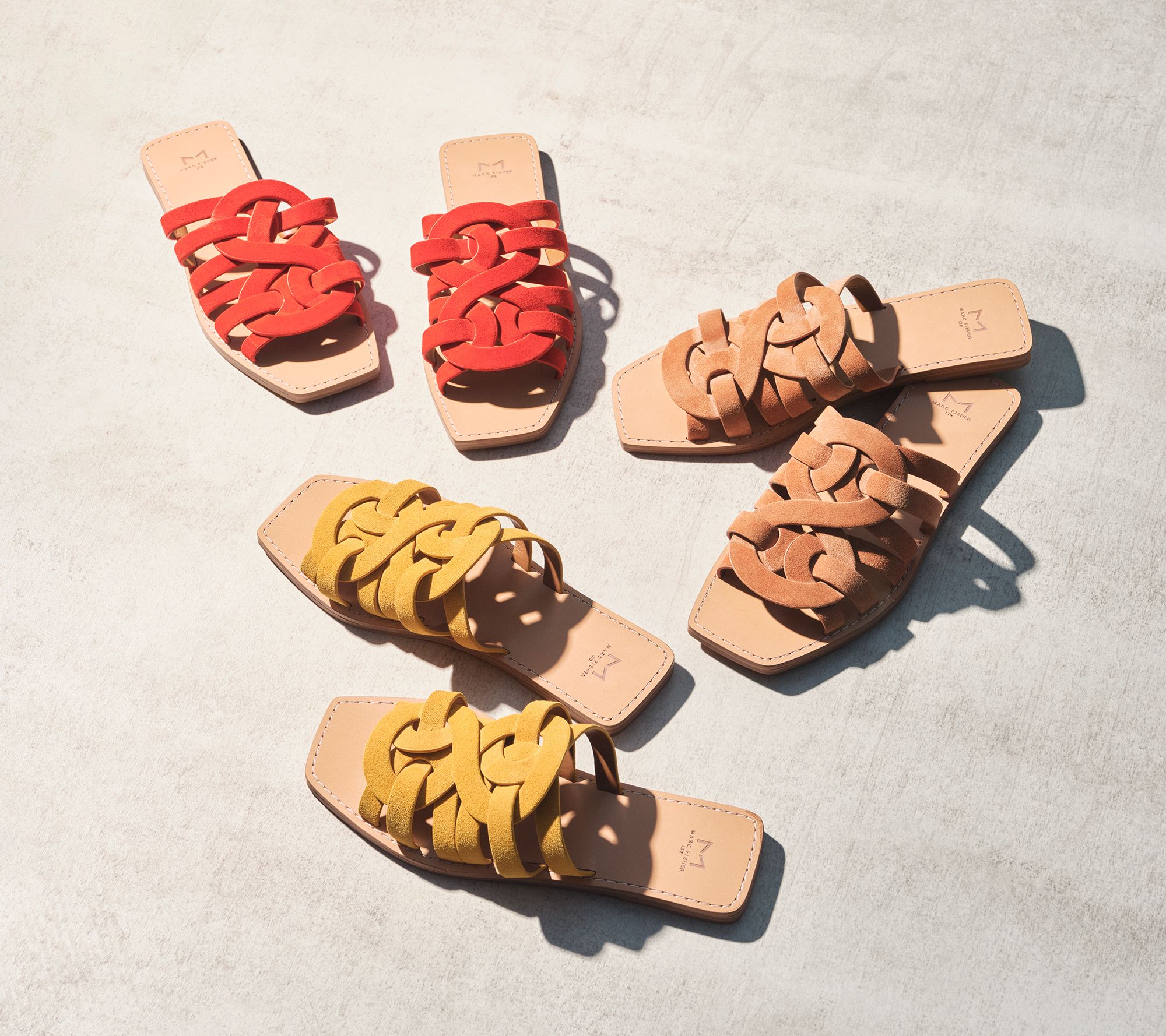 Marc Fisher LTD Leather or Suede Slide Sandals - Kimiko