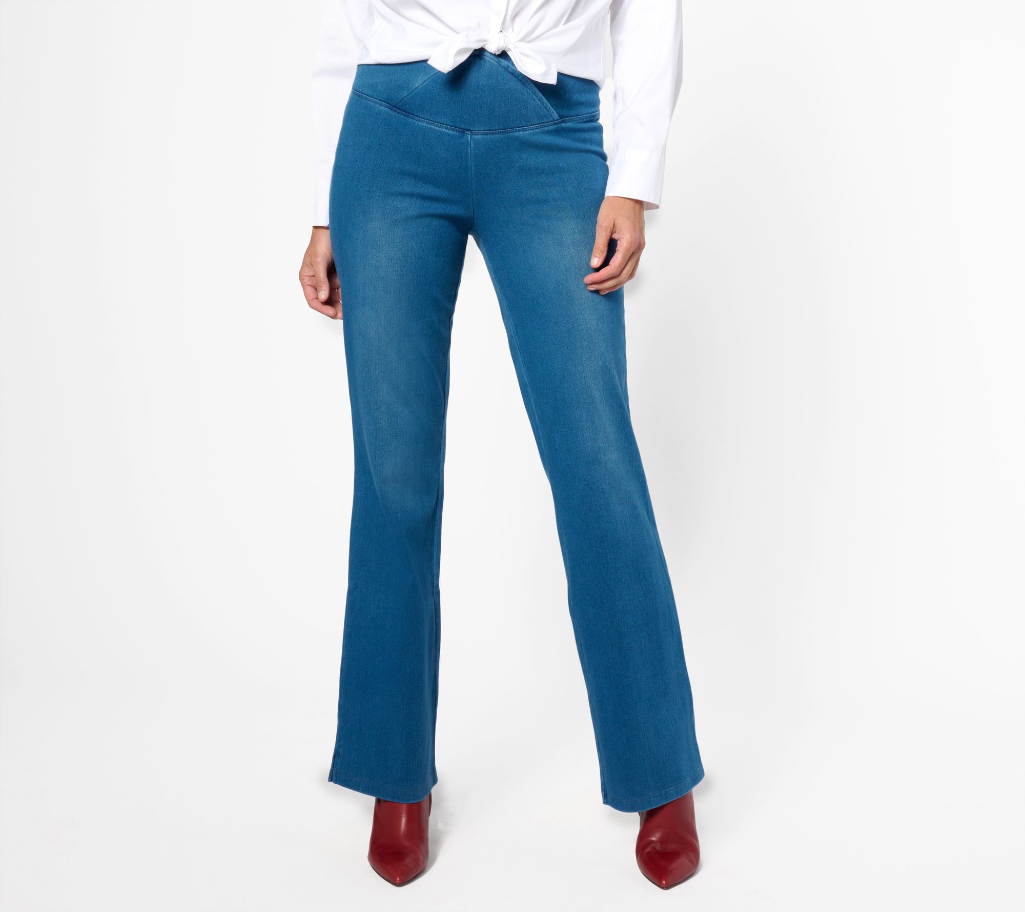 Women with Control Tall Elite Prime Stretch Denim Flare Pants