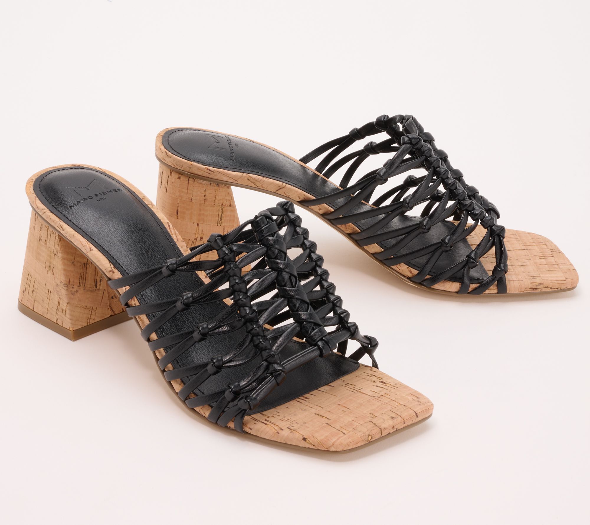 "As Is" Marc Fisher LTD Leather Heeled Mules- Colica