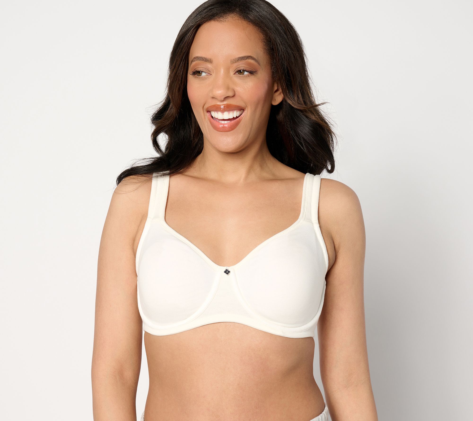 Breezies Cotton Stretch Full Support Unlined Underwire Bra