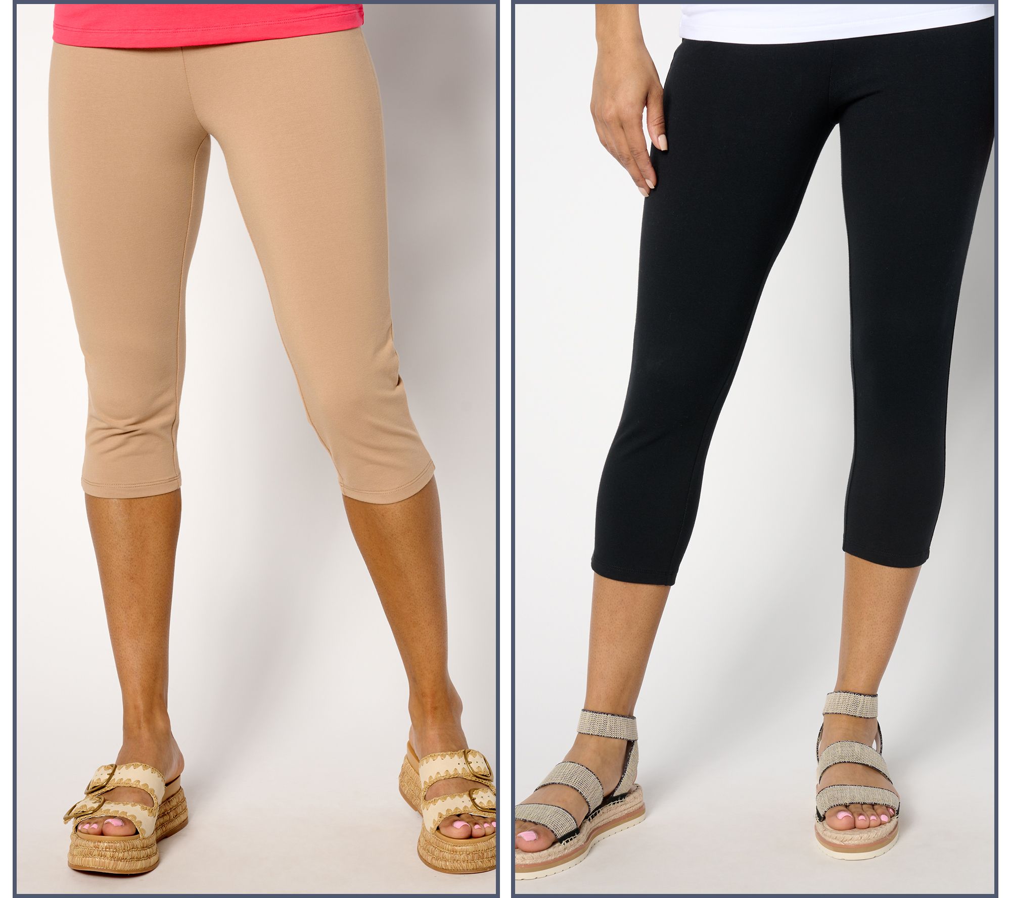 Women with Control Petite Set of 2 Capri and Pedal Pusher