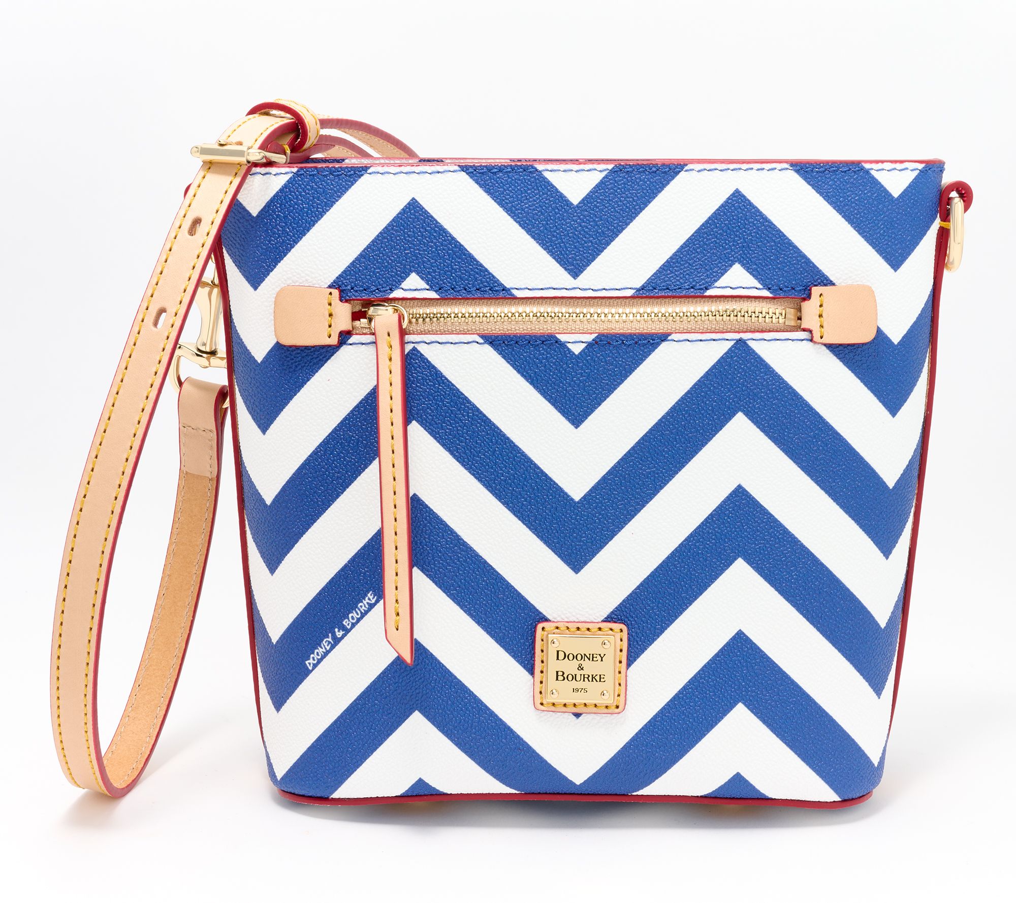 Dooney & Bourke Coated Cotton Chevron Small Zip Crossbody