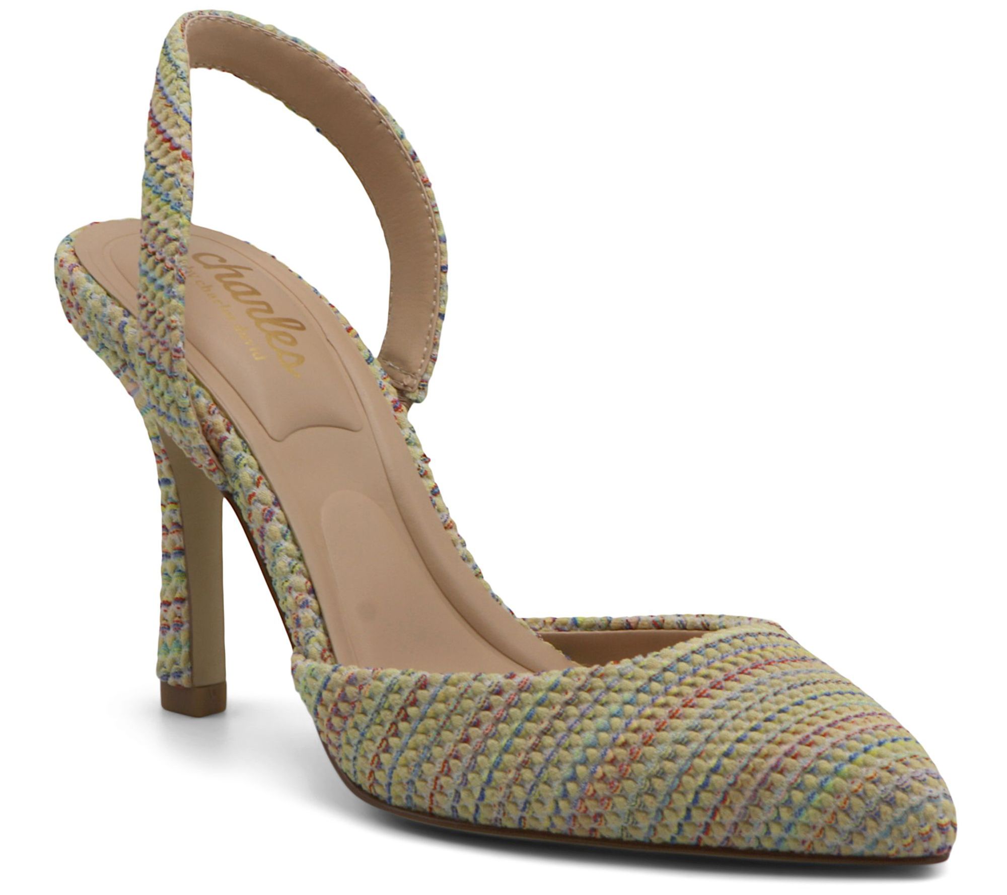 Green Woven Slingback Pumps | CHARLES & KEITH