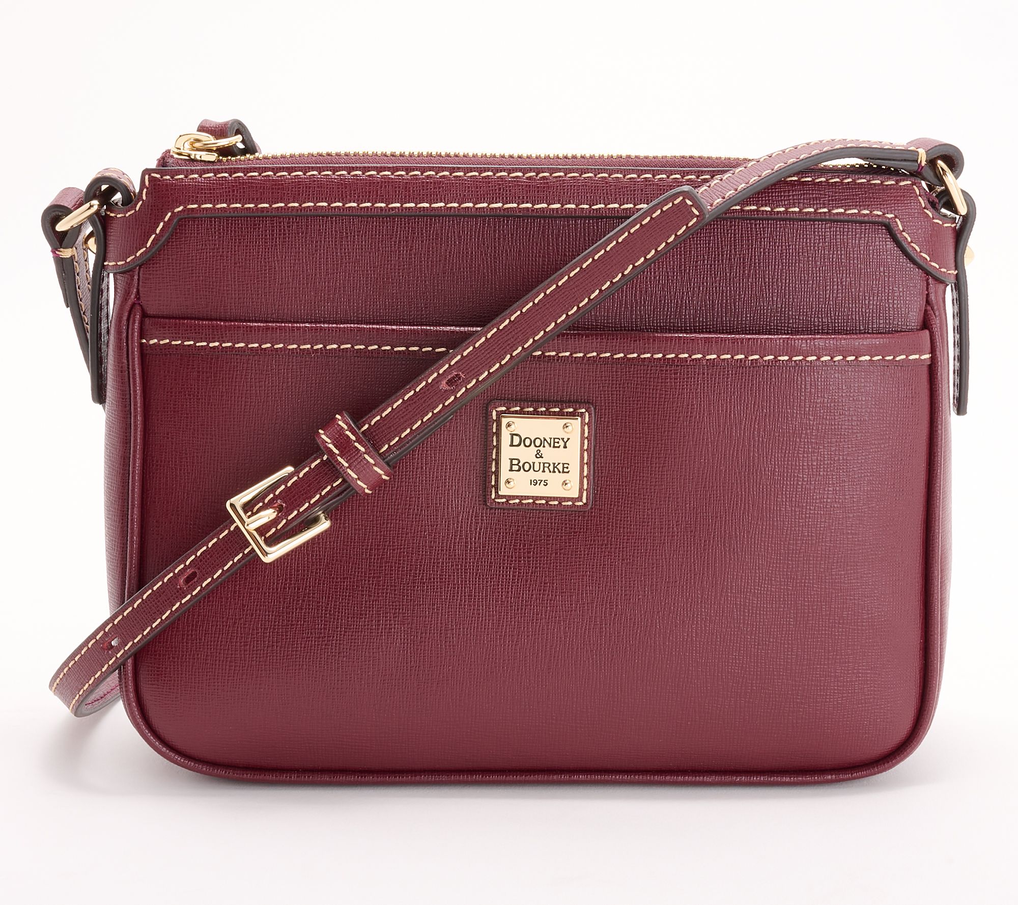 Dooney & Bourke Saffiano East/West Pocket Crossbody - QVC.com