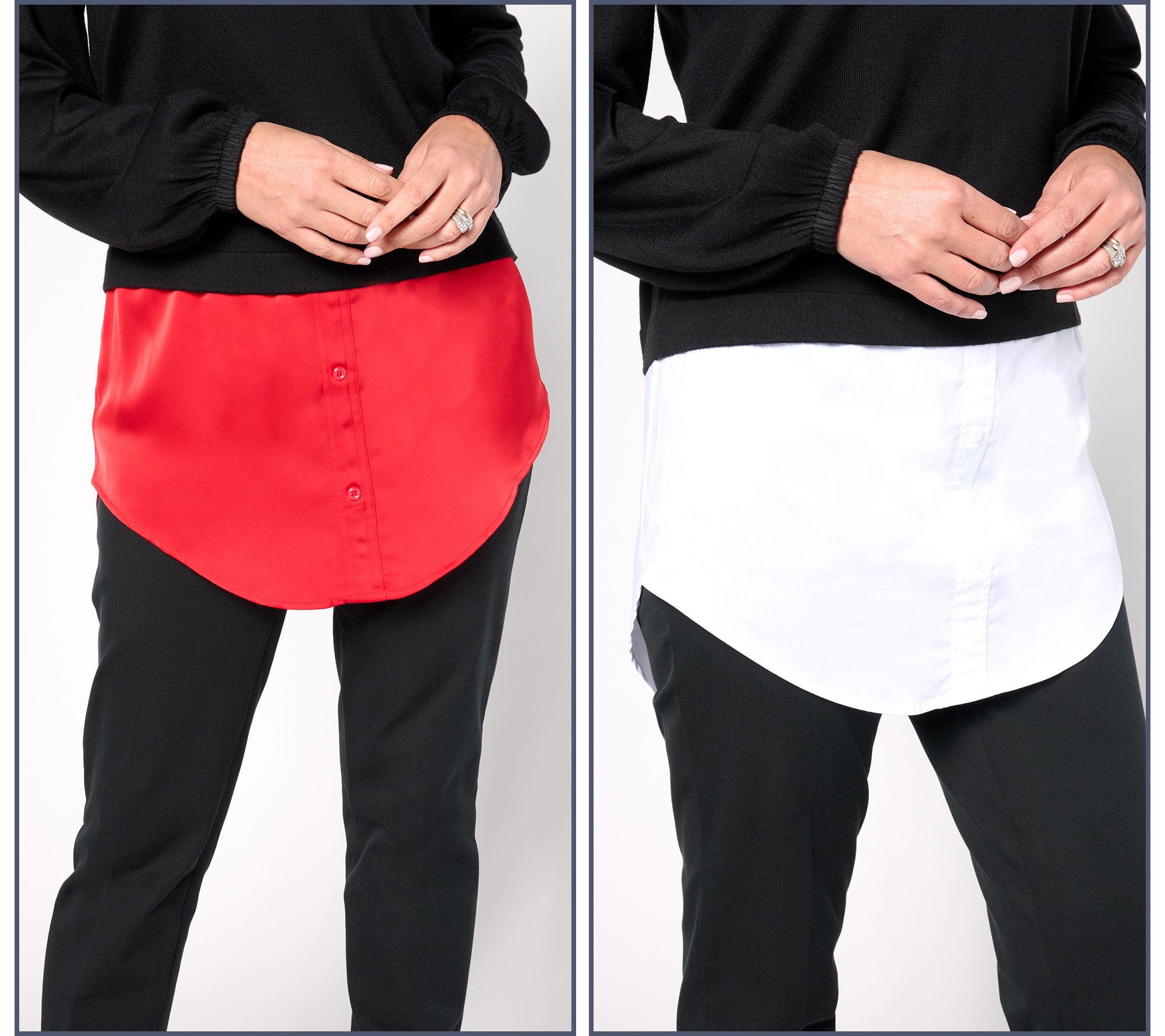 by Stacy London Addable Shirt Skirt 2 Pack