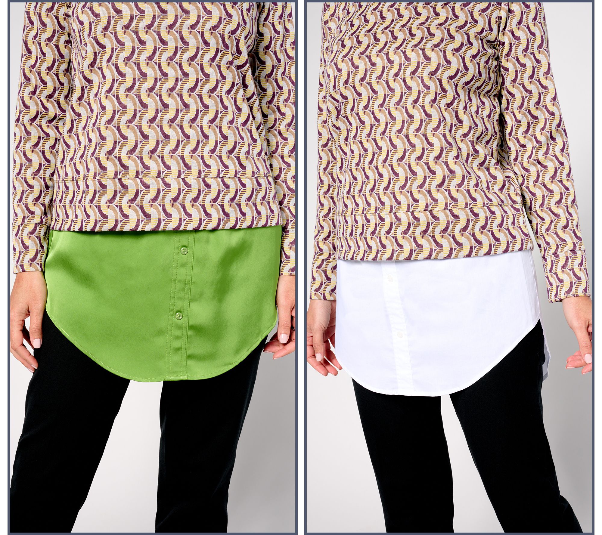 by Stacy London Addable Shirt Skirt 2 Pack