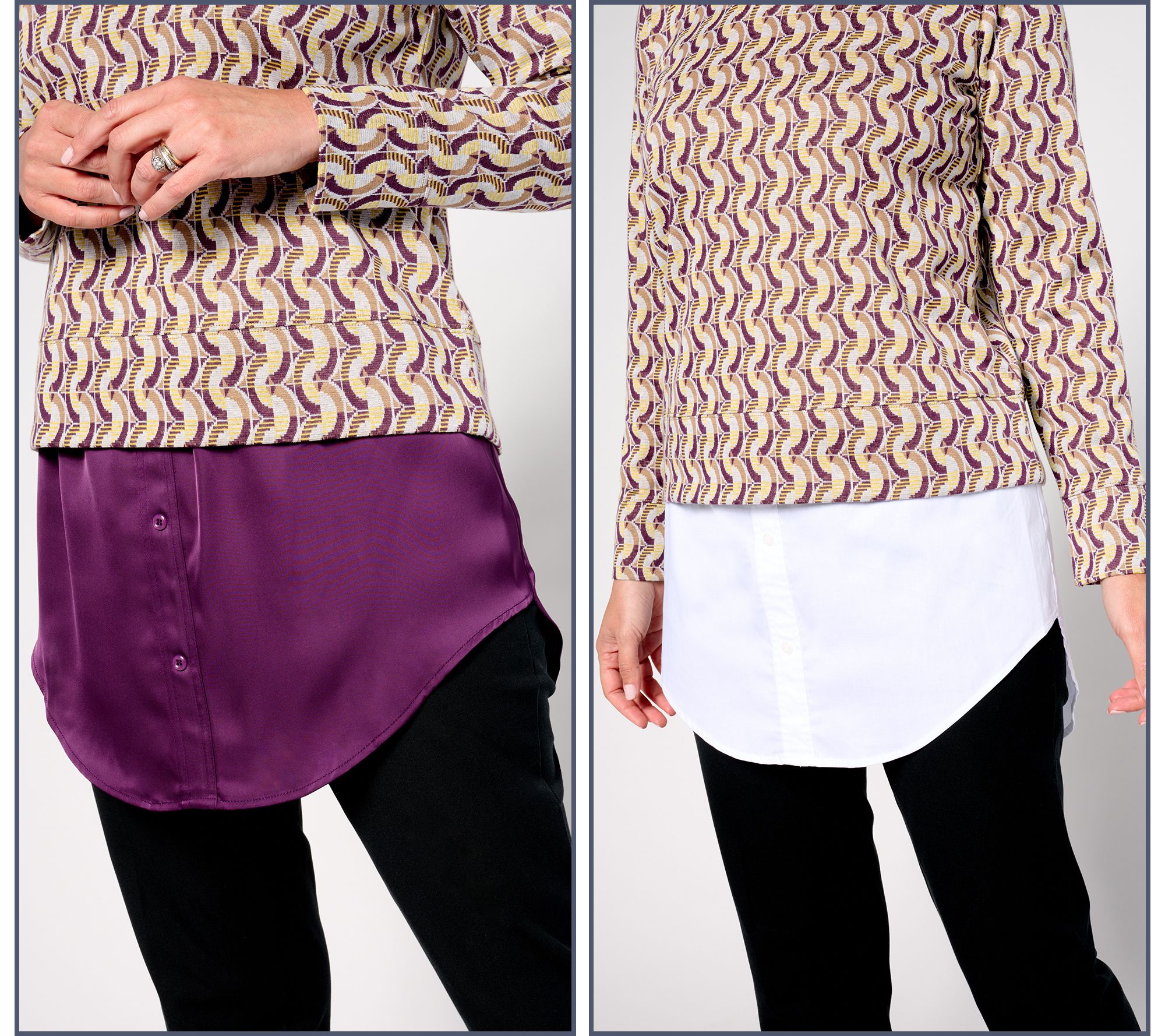 by Stacy London Addable Shirt Skirt 2 Pack