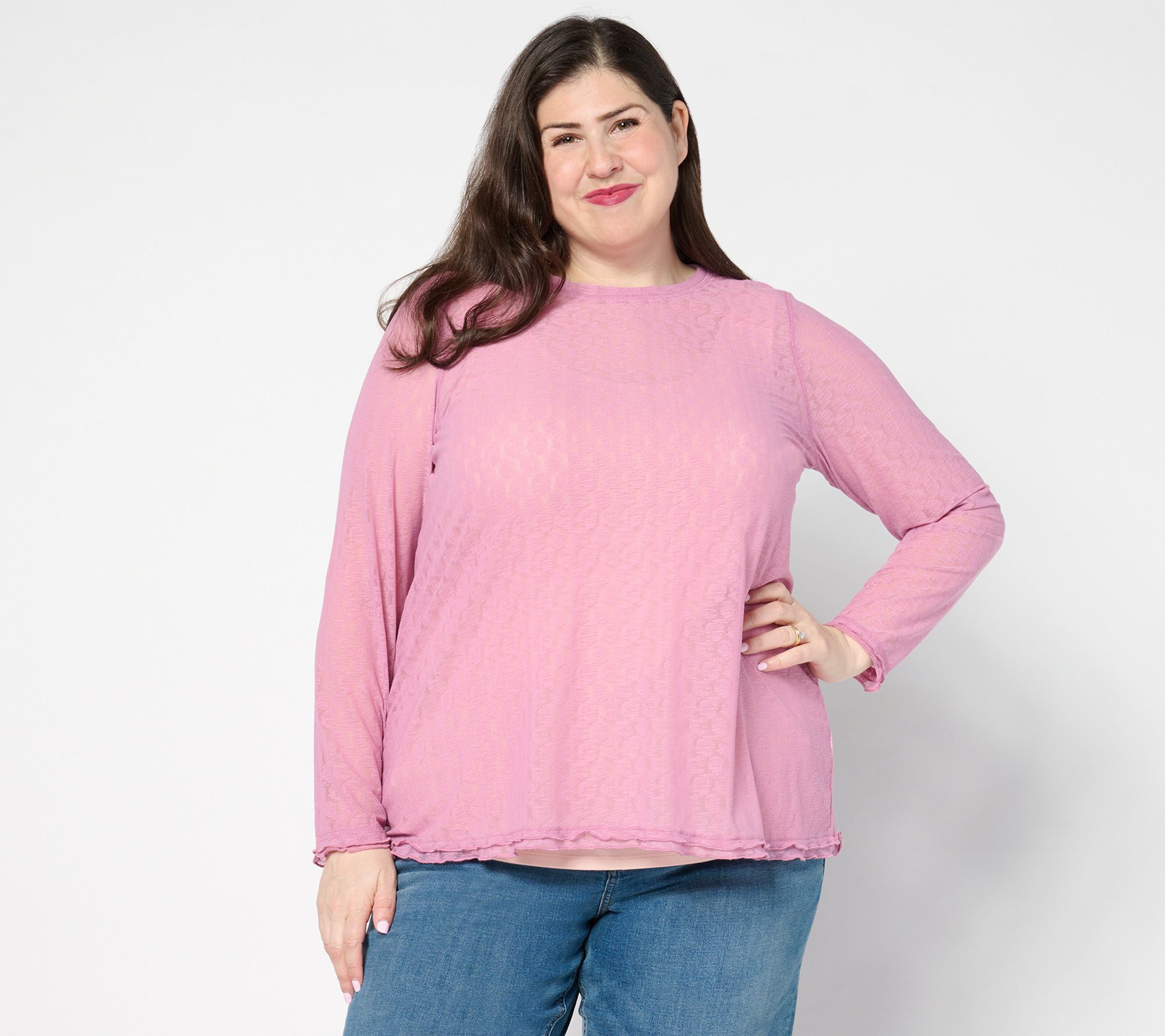 and mary トップス　Mary sheer logo tops and mary トップス Mary sheer logo tops LOGO Layers by Lori