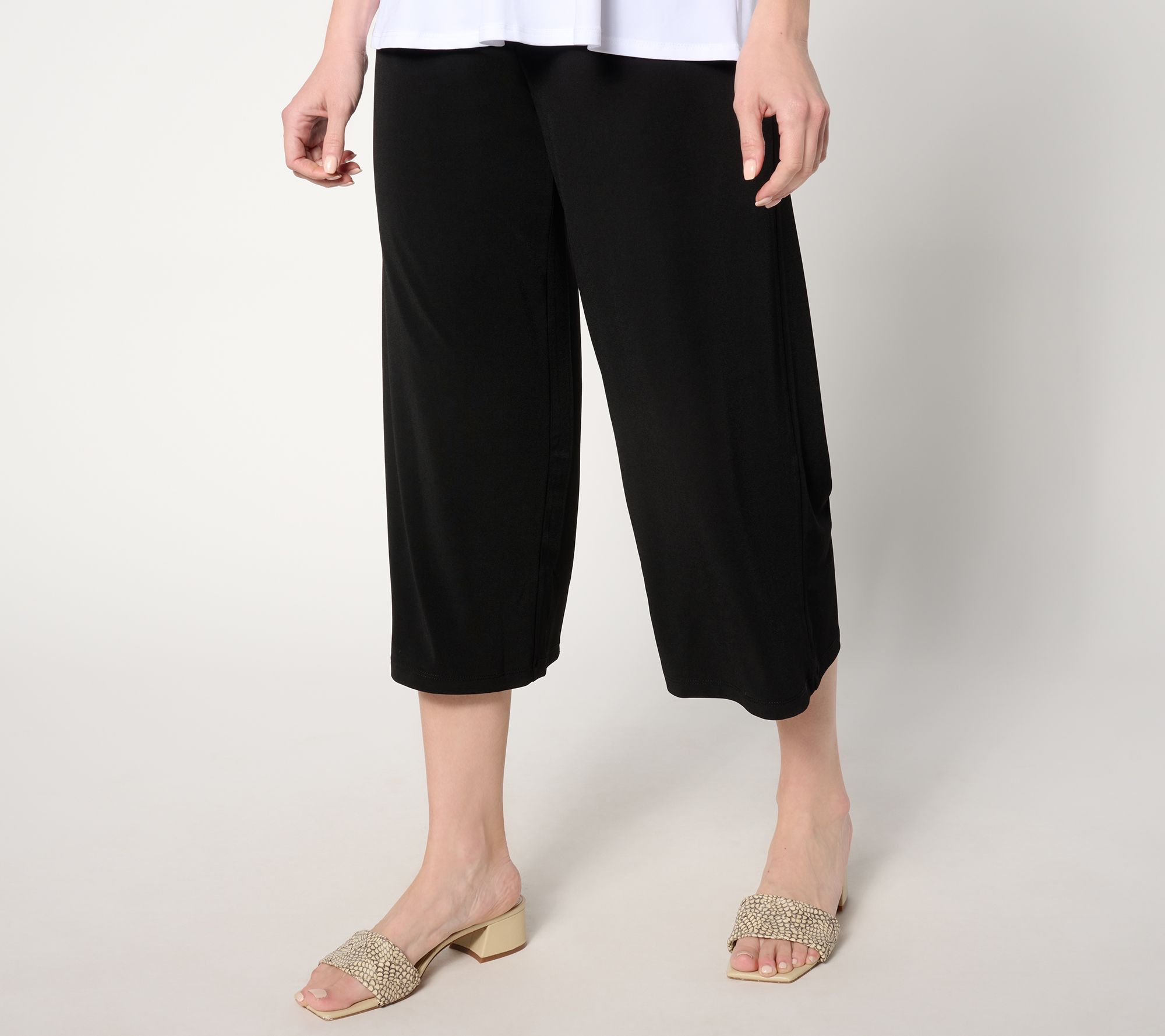 "As Is" Susan Graver Regular Modern Essentials Knit Crop Pants