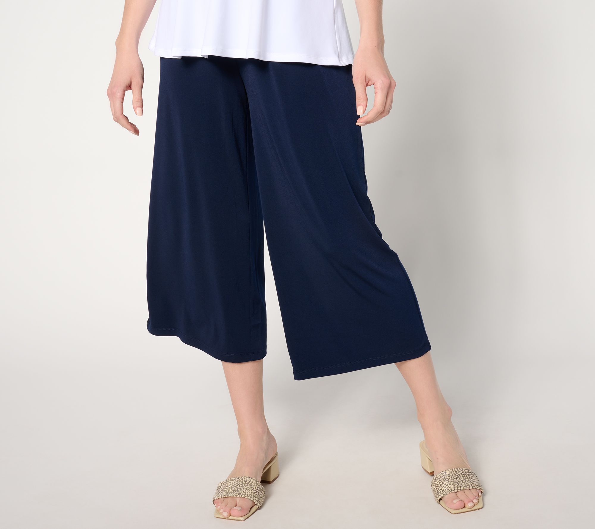 "As Is" Susan Graver Regular Modern Essentials Knit Crop Pants