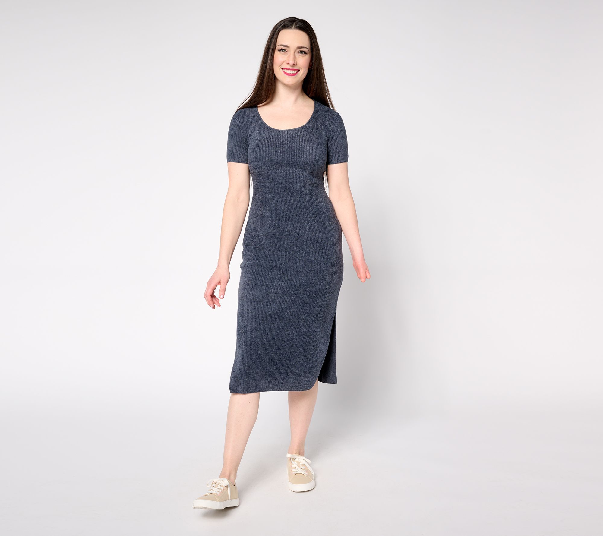 Barefoot Dreams Tall CozyChic Ultra Lite Scoop Neck Ribbed Dress