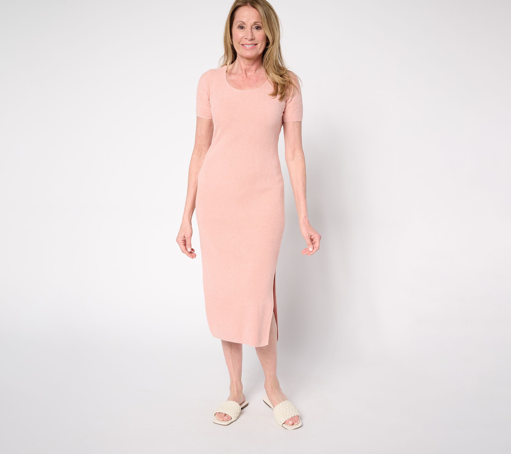Barefoot Dreams Tall CozyChic Ultra Lite Scoop Neck Ribbed Dress