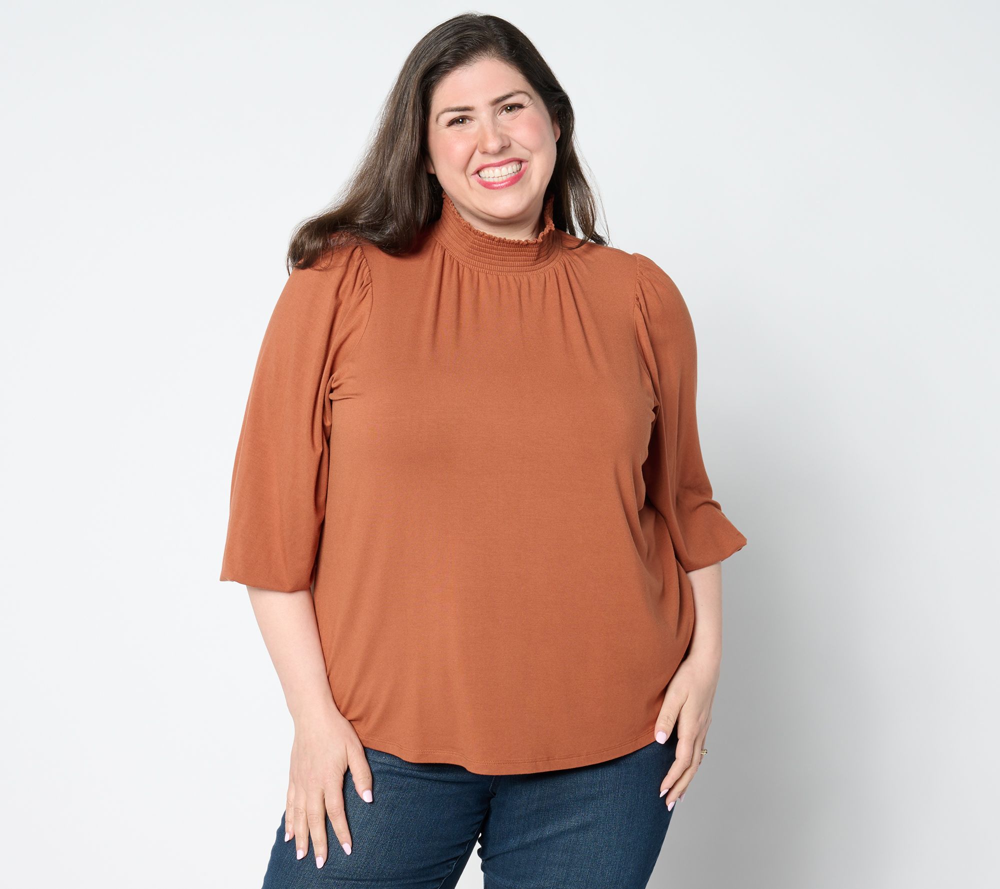 "As Is" Studio Park X Ali Carr Smocked Neck Knit Top