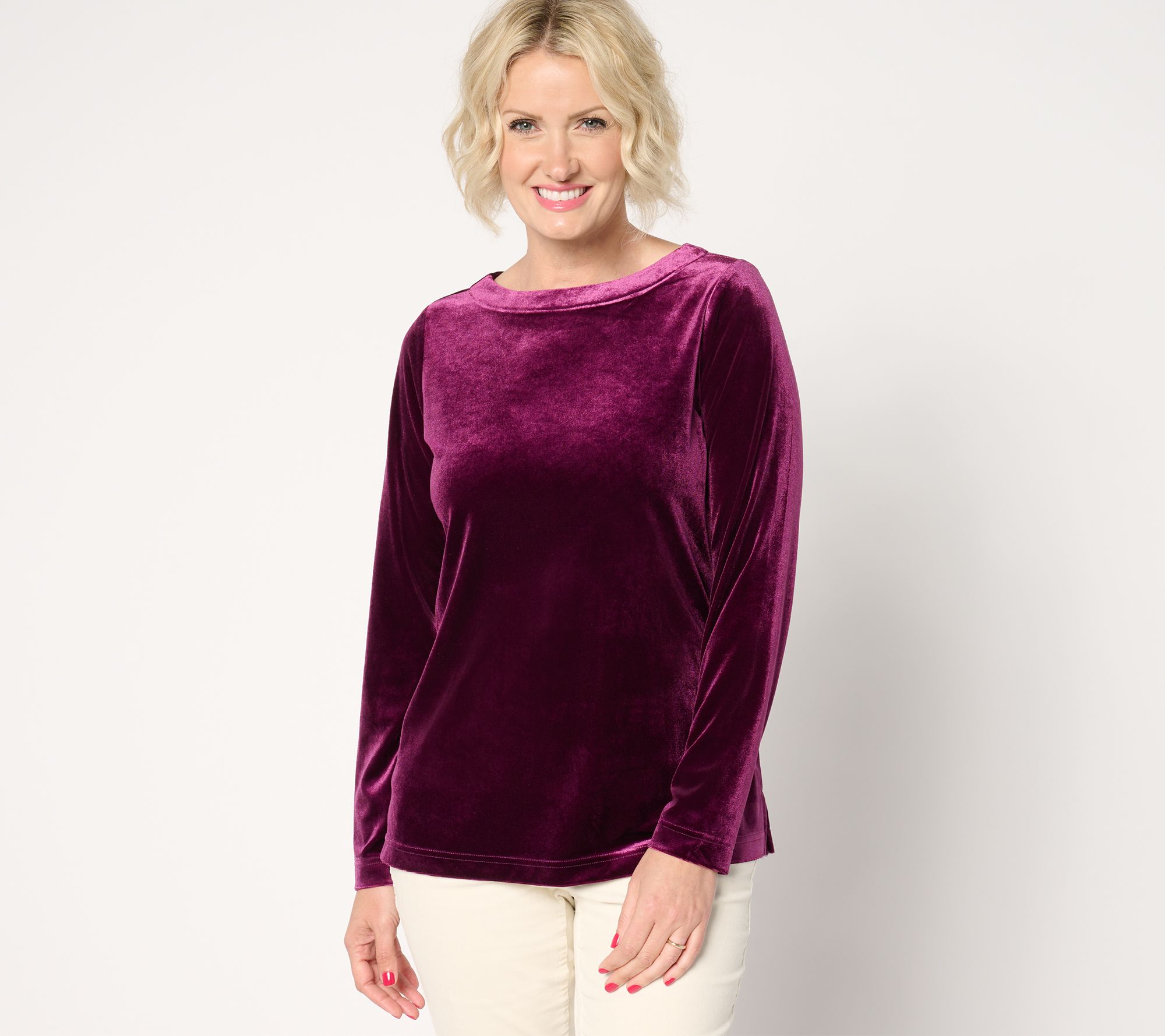 "As Is" Belle by Kim Gravel Bellevet Boatneck Long Sleeve Top