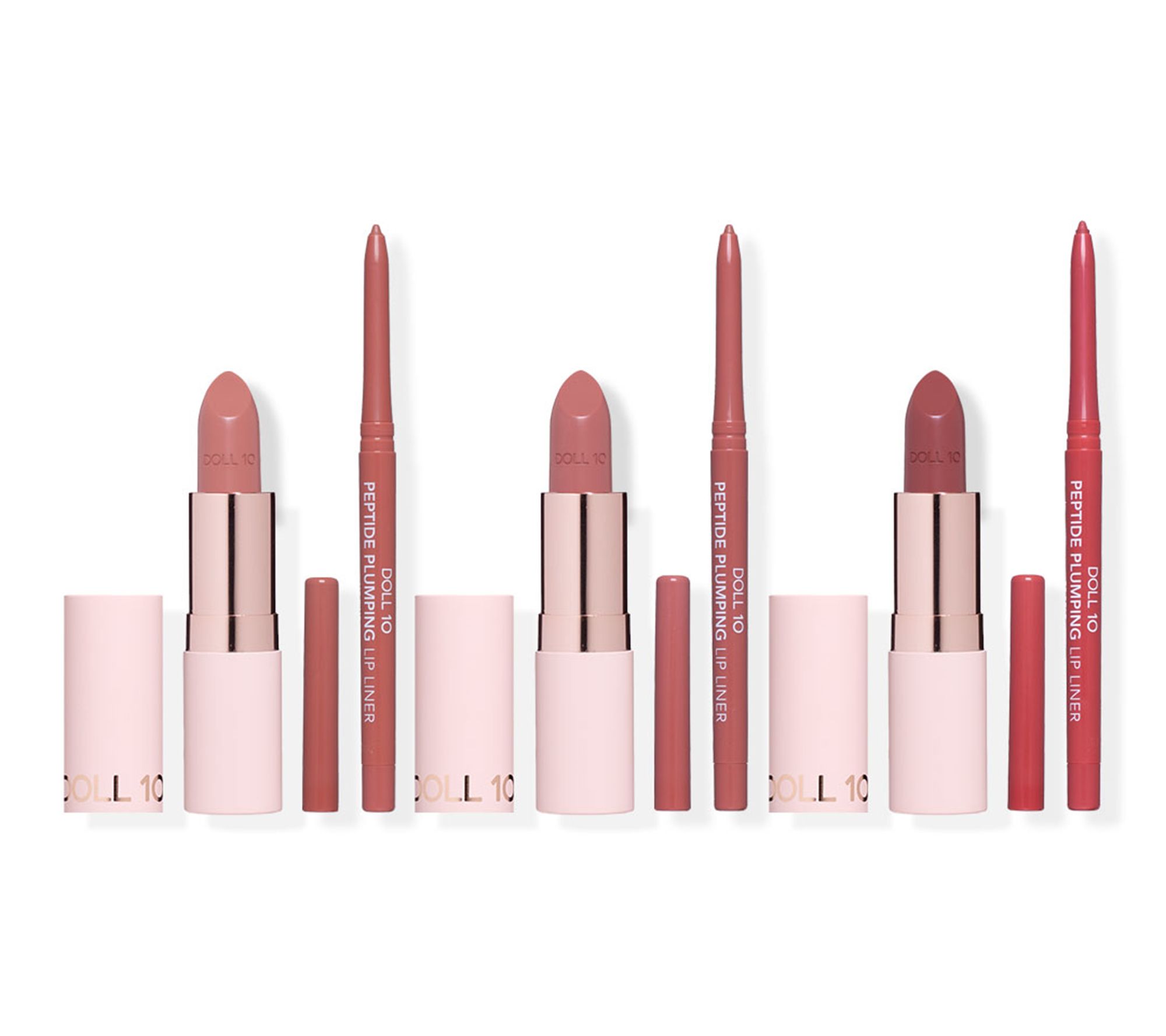 Doll 10 Get Dolled Up Plumping Lipstick & Liner Trio