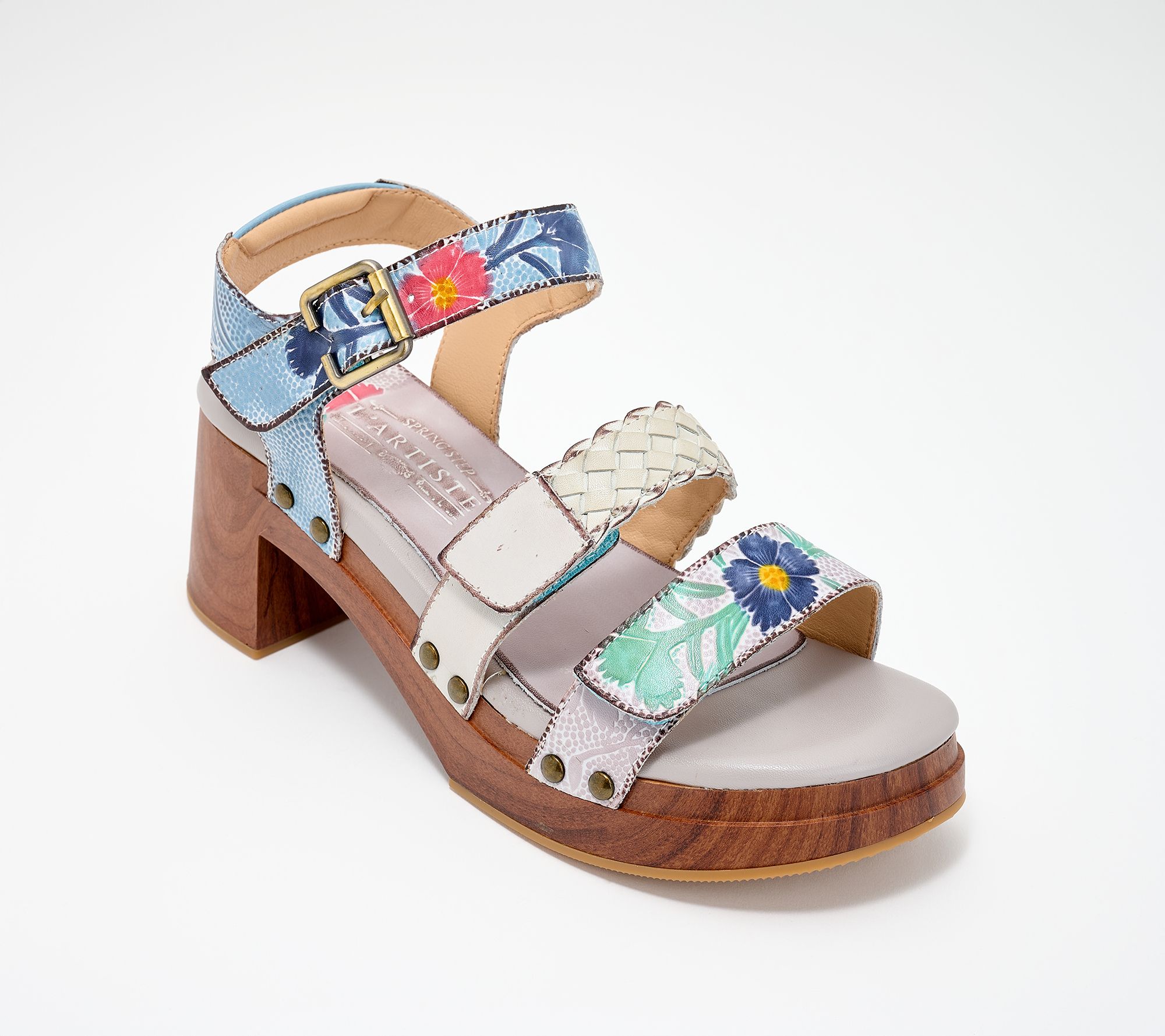 L'Artiste by Spring Step Leather Heeled Sandals Retropel