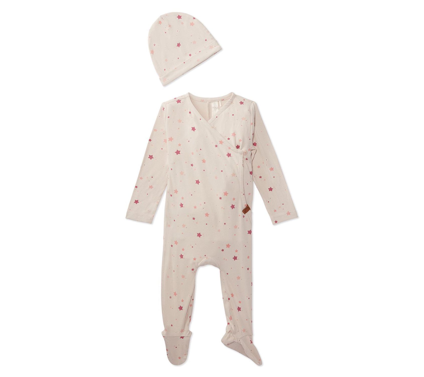 MiniMoi Girls Ribbed Star Footie Set