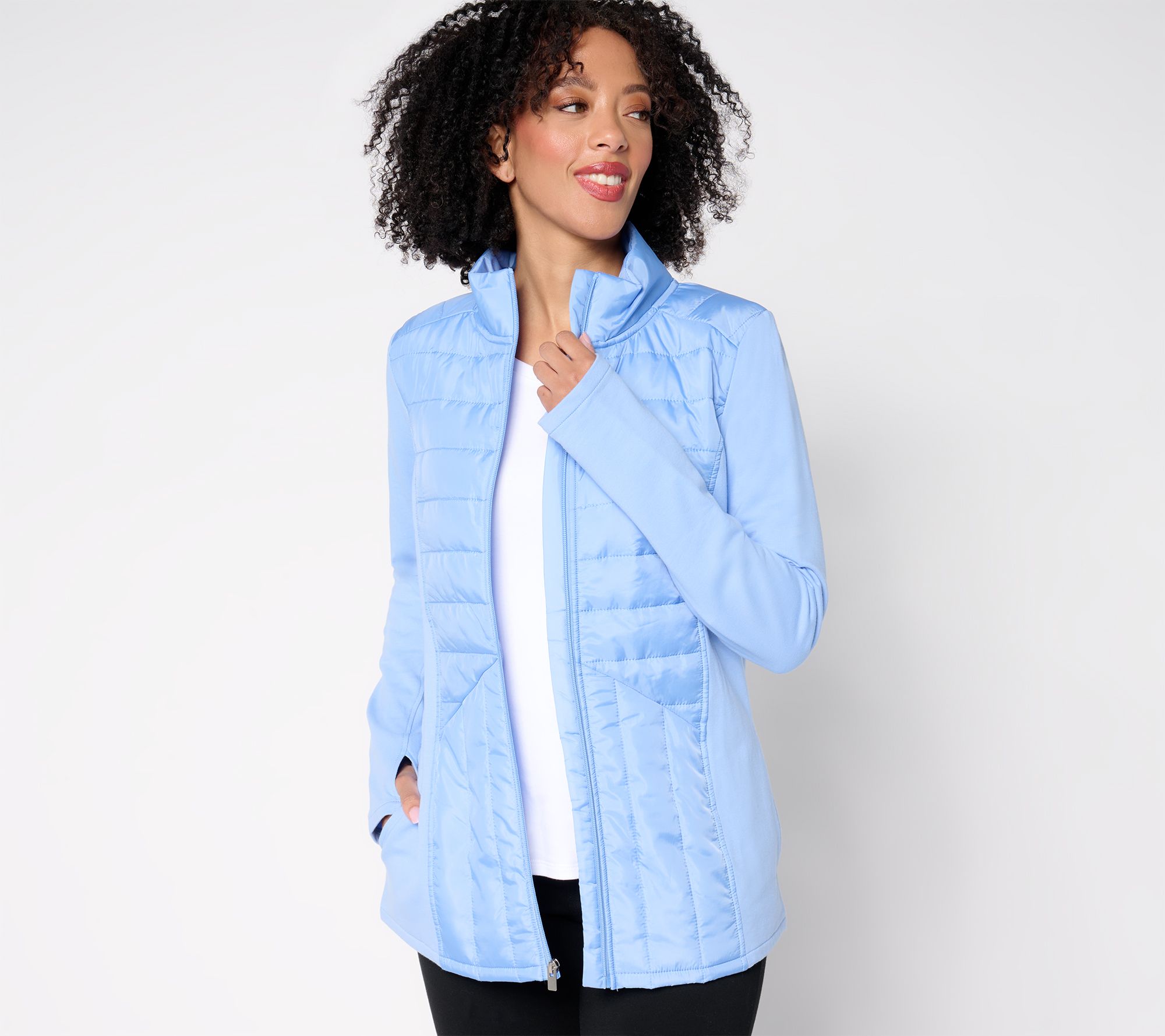 "As Is" Sport Savvy Mixed Media Quilted Jacket
