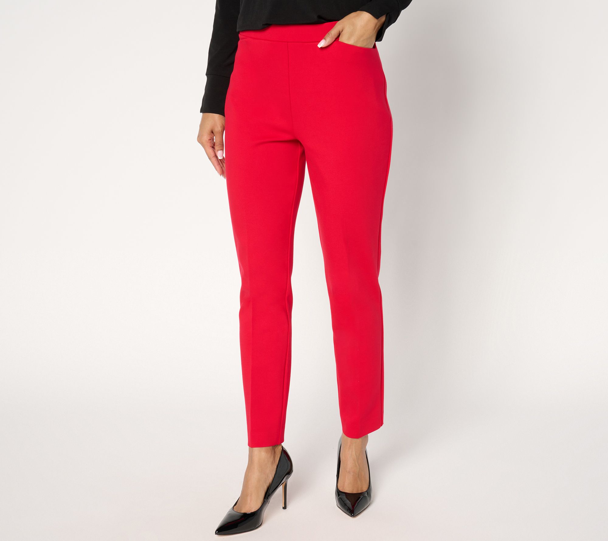 "As Is" Susan Graver Modern Essentials Regular Smart Ponte Pants