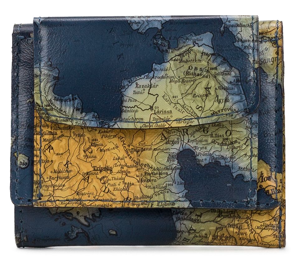 Patricia Nash Libby Leather Wallet in Greek Map