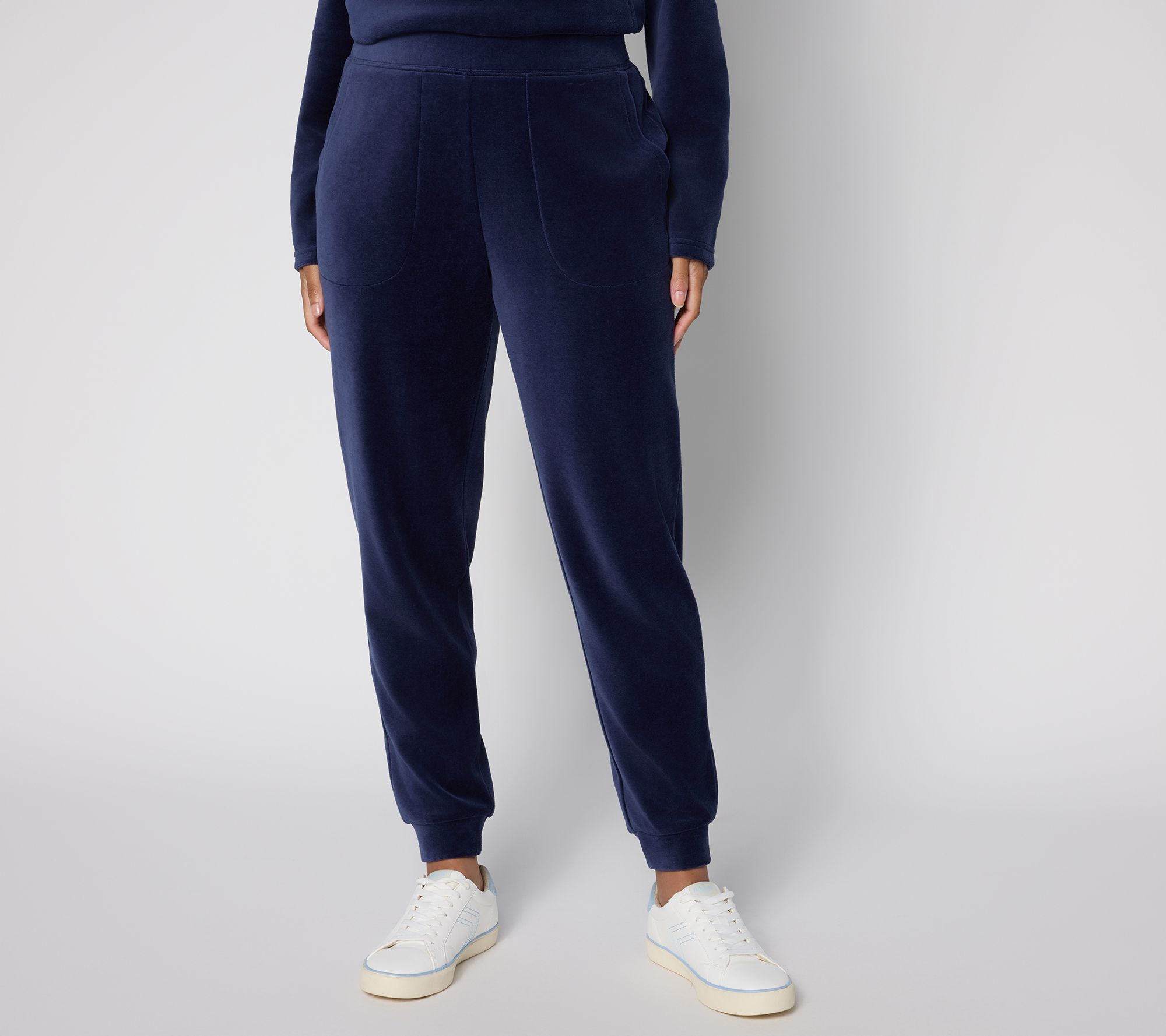 Denim & Co. Active Regular Velour_Ankle Joggers
