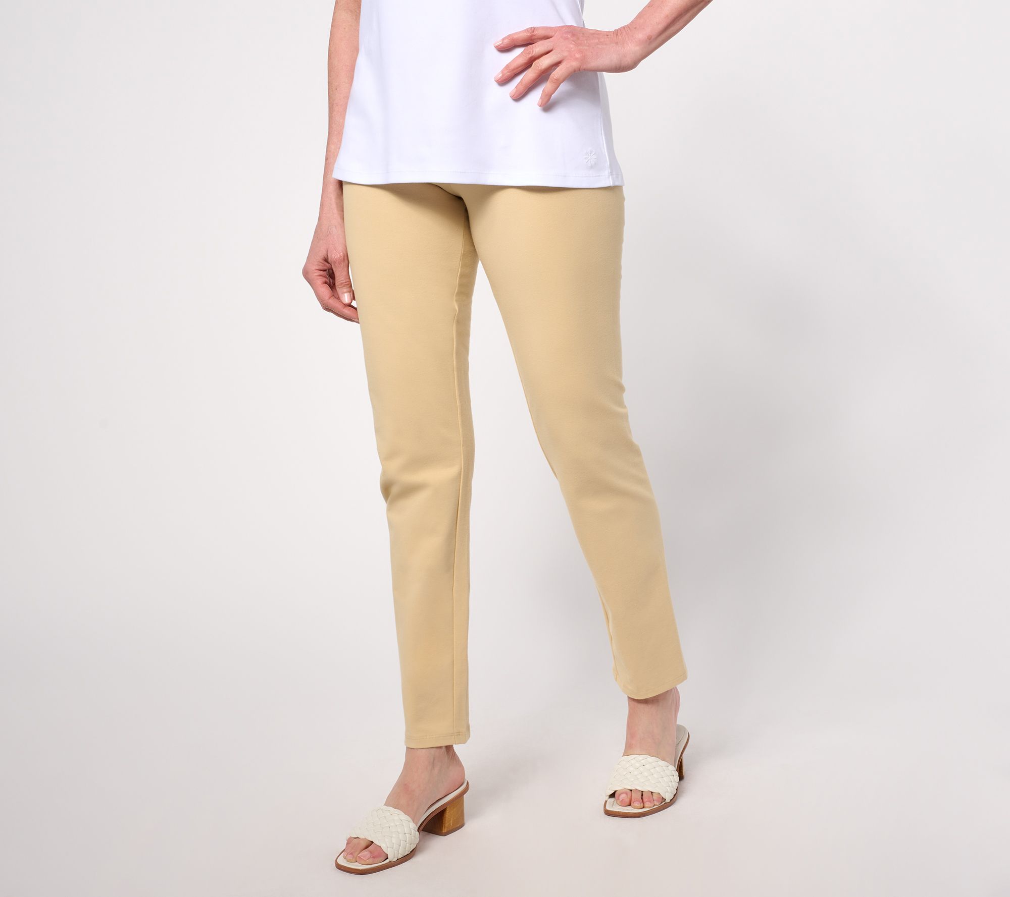 "As Is" Women with Control Tummy Control 86/14 Reg Slim Leg Pants