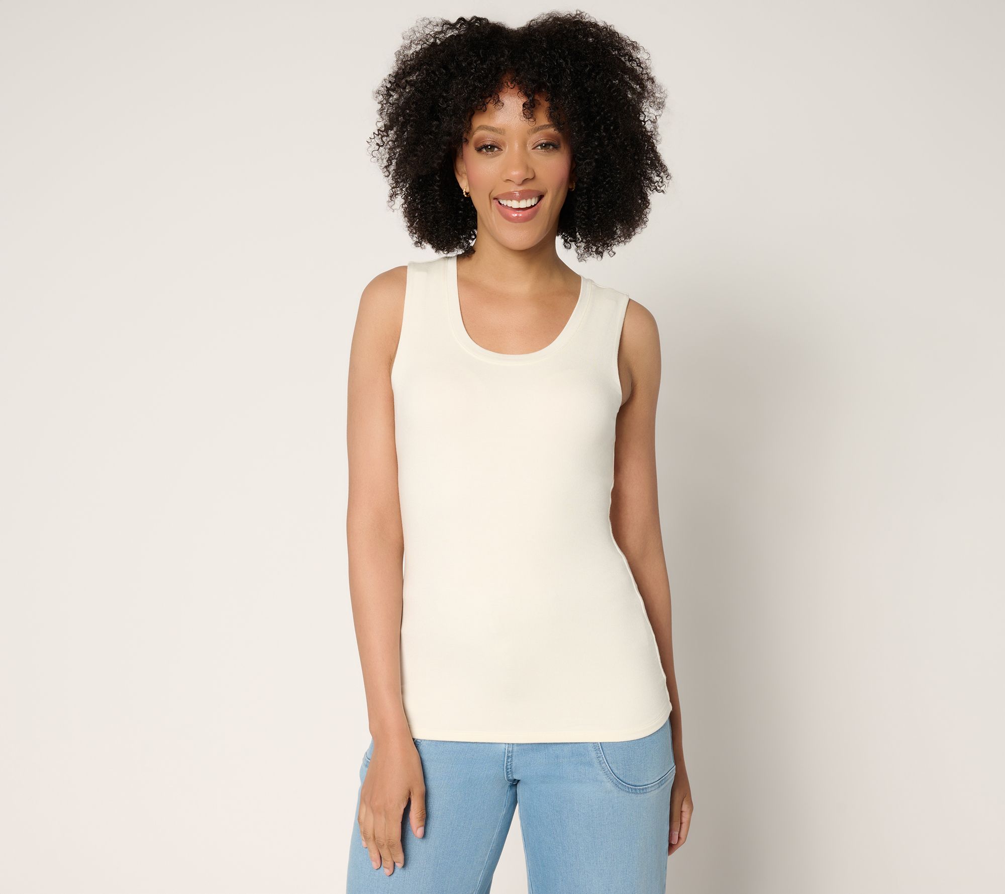 "As Is" Joan Rivers Wardrobe Builders Buttersoft Tank Top